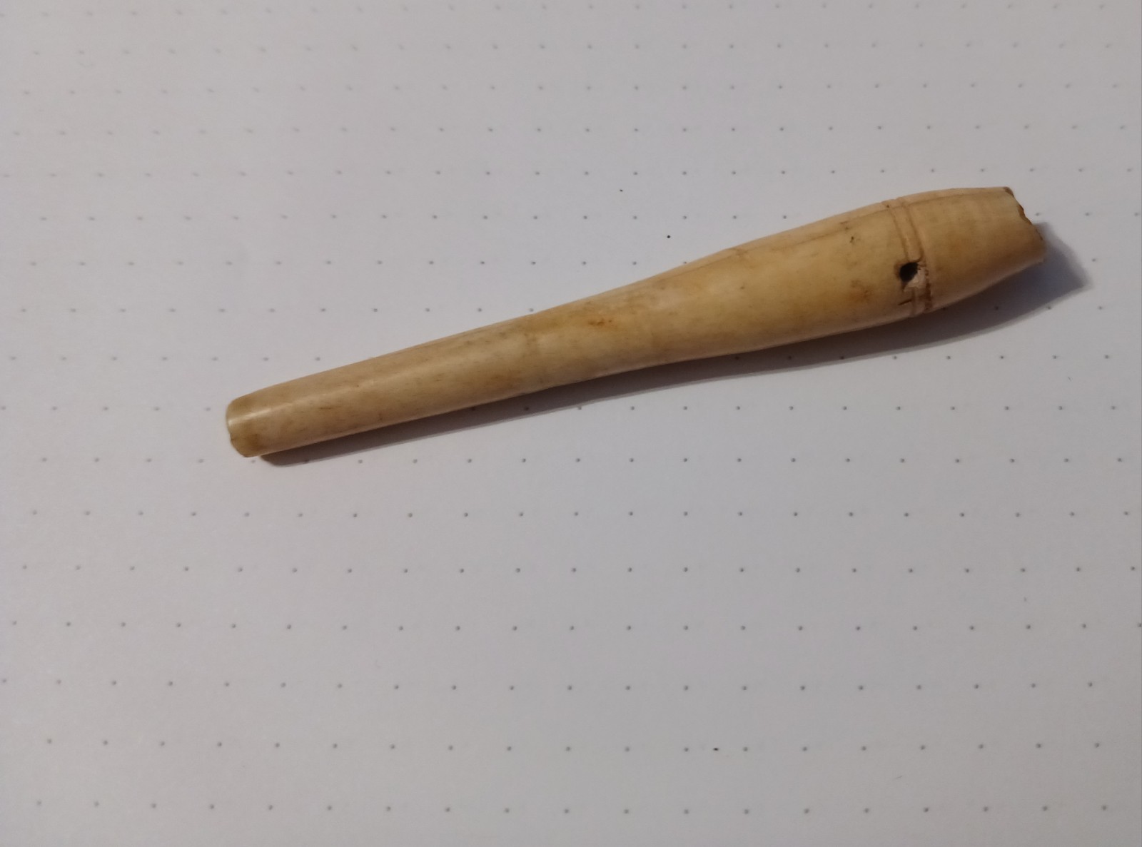 Roman Empire: bone hair pin tool with suspension hole