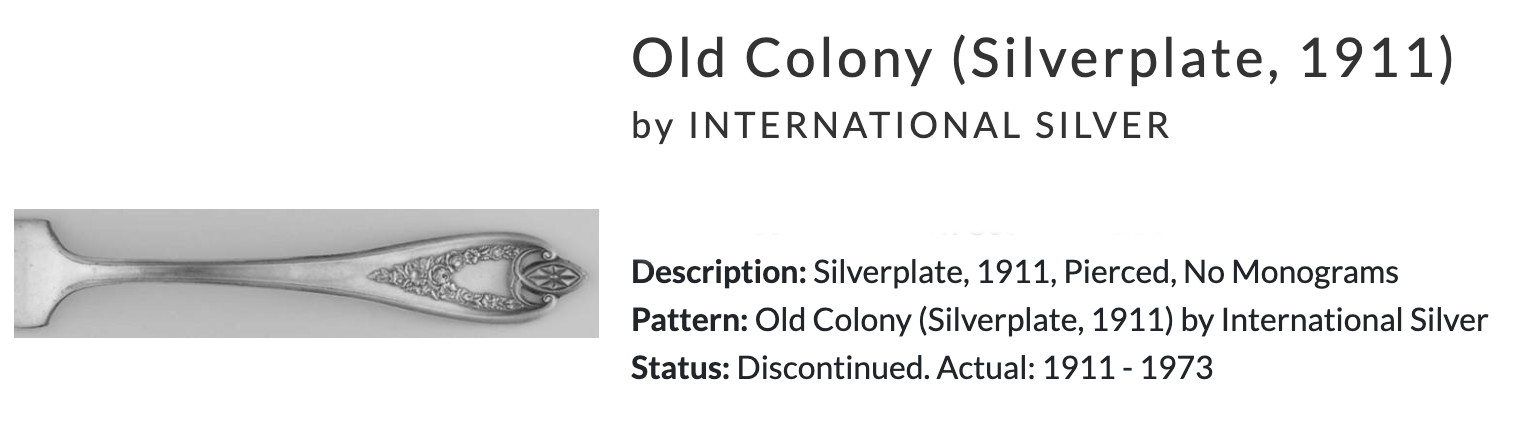 Tablespoon / Serving Spoon Old Colony Silverplate 1911 by International Silver 8