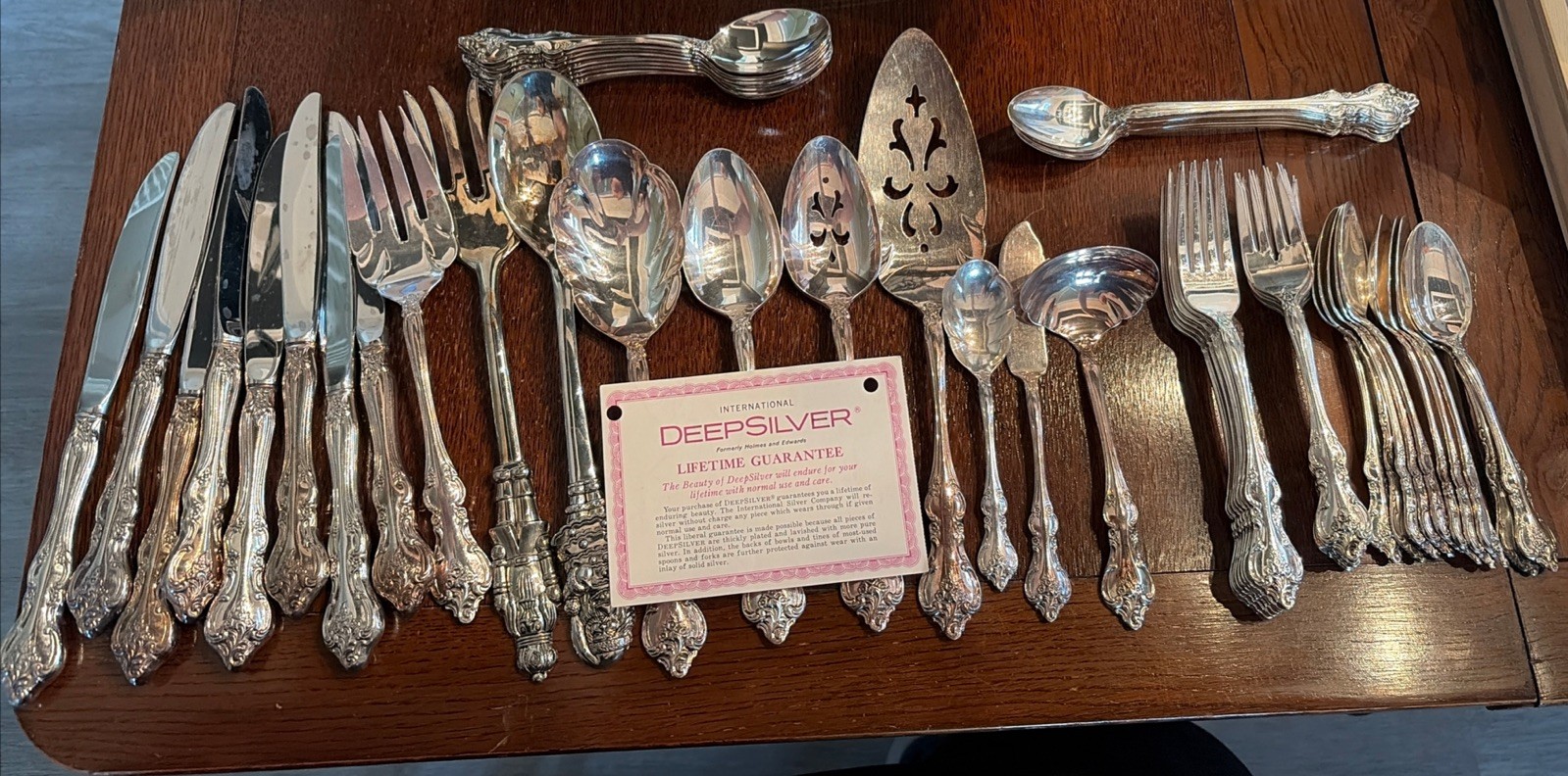 International Deep Silver Was Holmes & Edwards Silverware 60 Piece Set Orleans