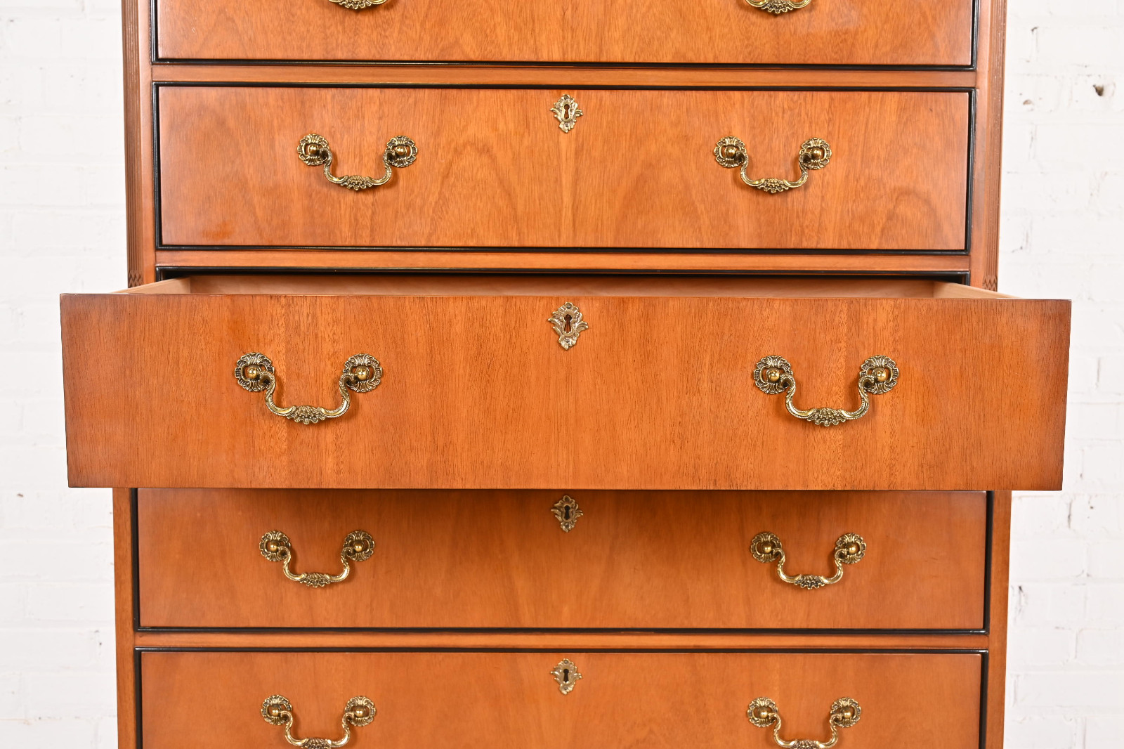 Drexel Chippendale Mahogany Highboy Dresser or Chest of Drawers