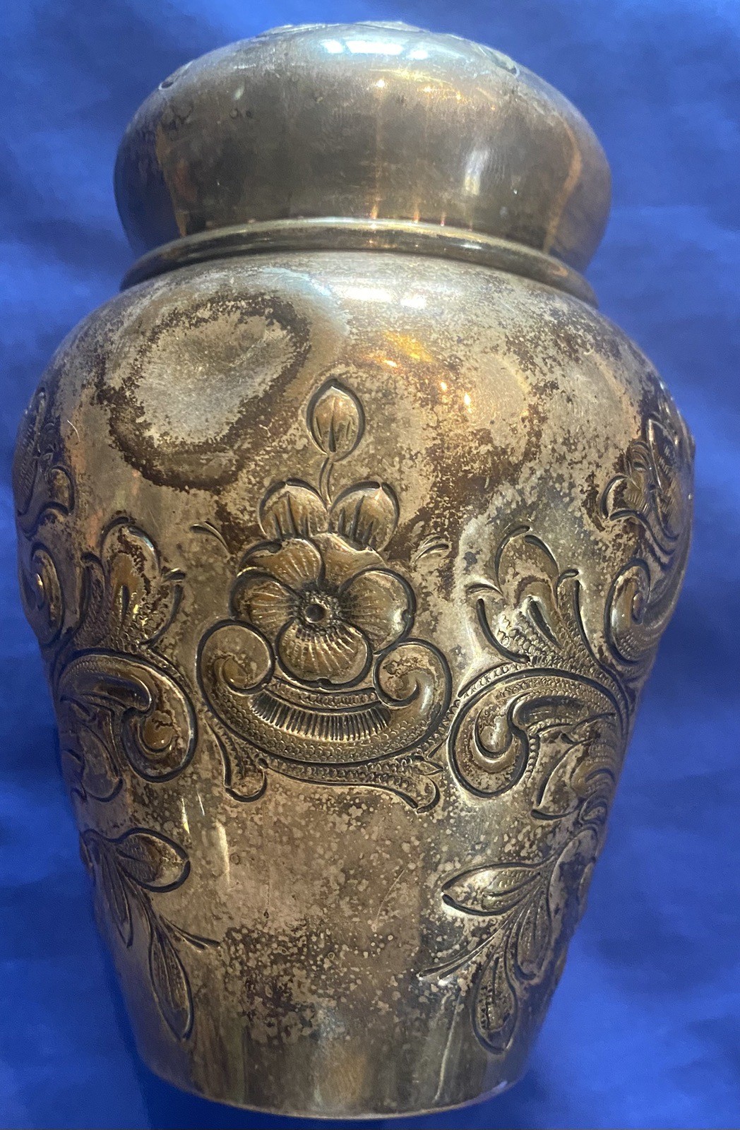 Beautiful Antique Silver Plated Tea Caddy By E.G. Webster & Sons NYC 1886-1928