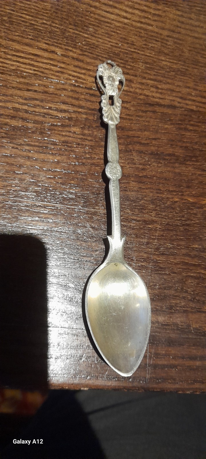 Beautiful Antique Handcrafted Half Silver .500 Spoon. Silver Spoon W Motifs