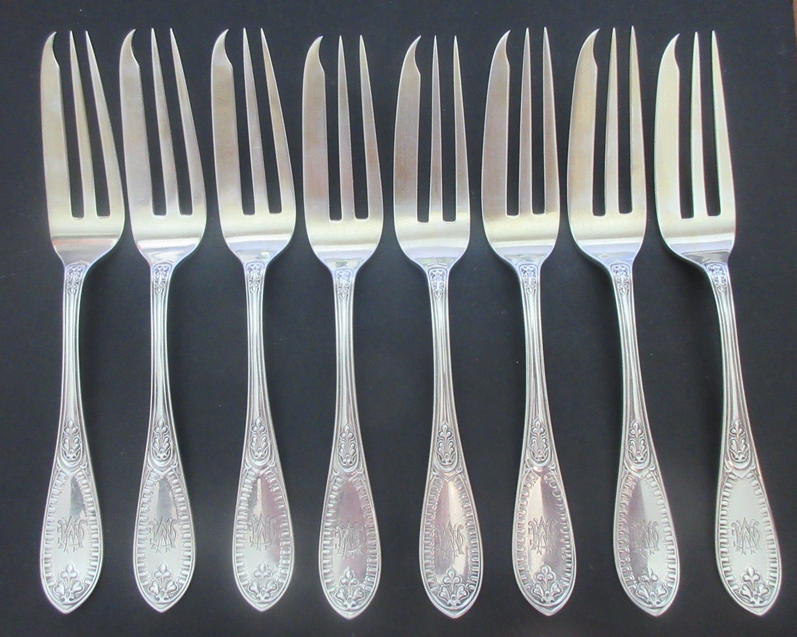 Tiffany Sterling Ionic Fish Forks by John Polhamus Set of 8