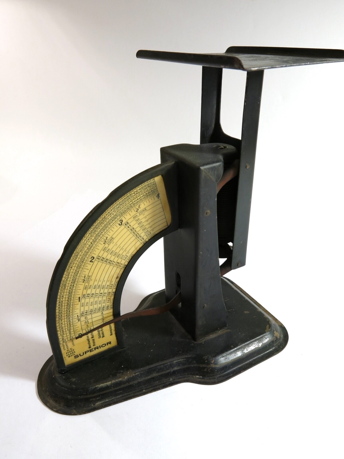 Antique Early 1900s Superior Desktop Postal Scale — Weighs up to 4 lbs