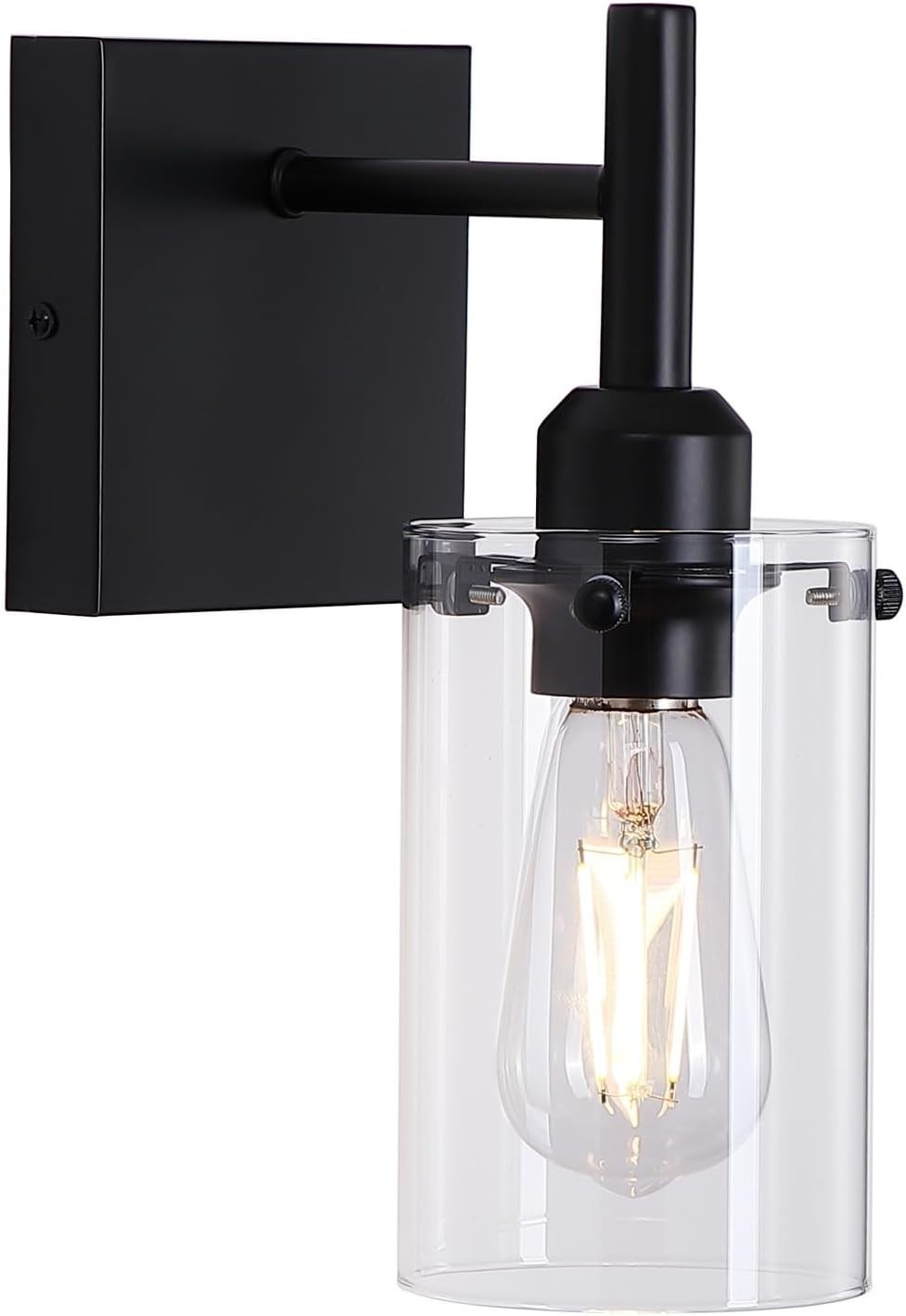 Modern Farmhouse Black Wall Sconce,1-Light Bathroom Wall Mount Vanity Light
