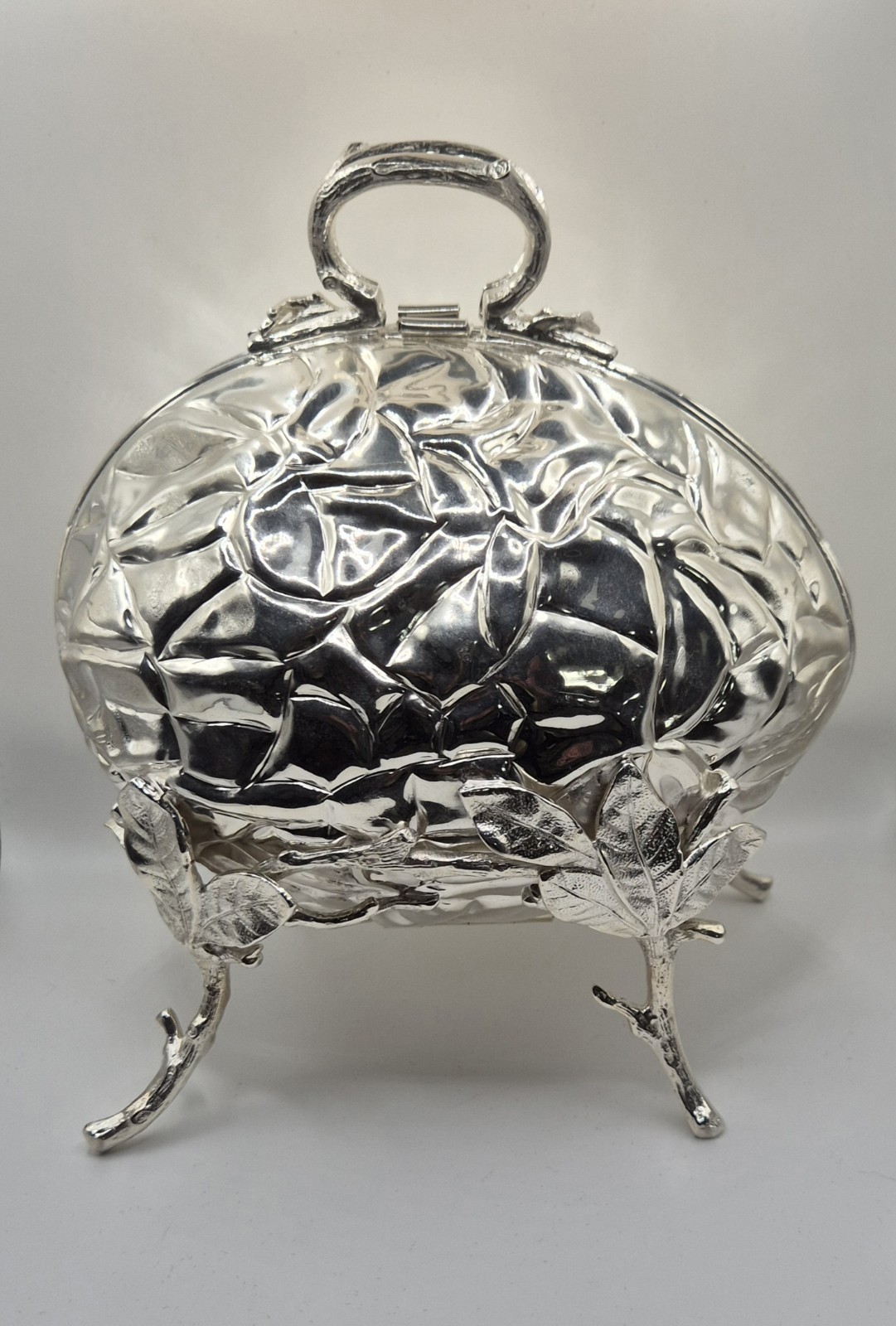 Victorian/Edwardian Silver Plated Biscuit Warmer as Walnut, James Deakin & Sons