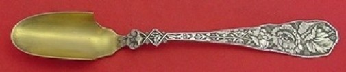 Bouquet by Durgin Sterling Silver Cheese Scoop Gold Washed 8 1/8″ Original Large