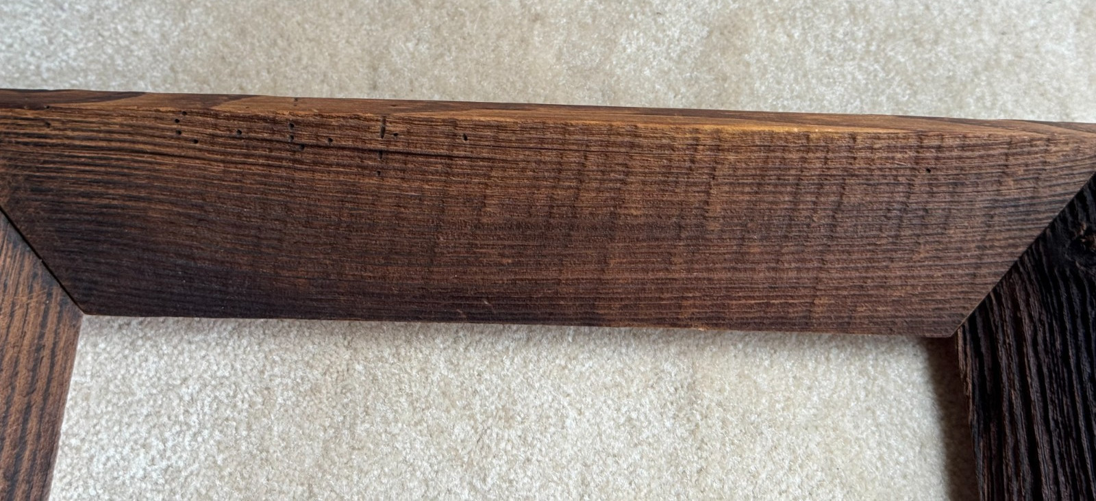 Handmade Primitive Pine Pivoted Rustic Frame, 16″ X 13″, Image 8″ X 11″, 1990’s