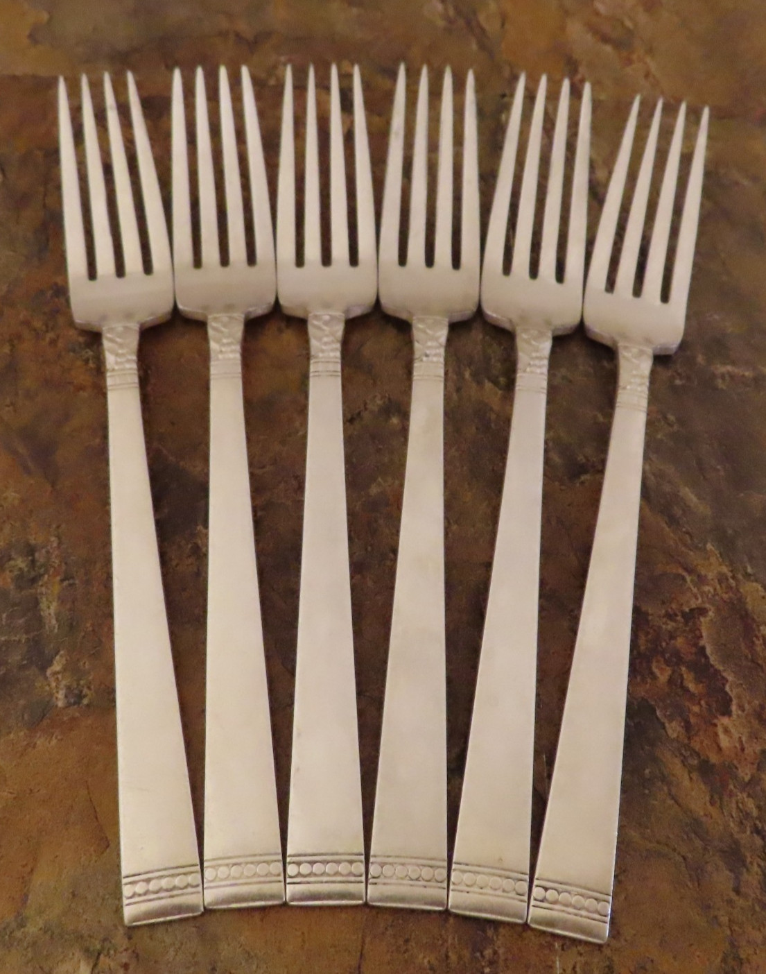 Oneida Forever Set 6 Dinner Forks Community Vintage Silverplate Flatware Lot B