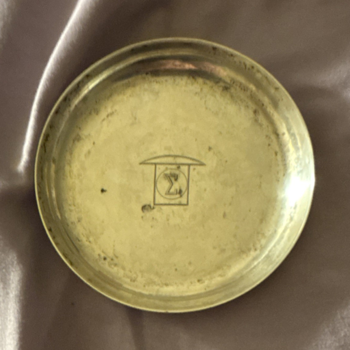 3 3/4in diameter drink coaster. Mexican sterling silver 925. 78gr weight