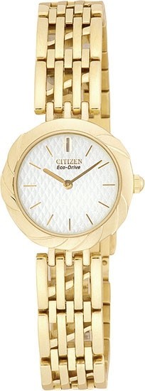 Citizen Women’s Watch Gold Tone Stainless Steel Silhouette White Dial EW8622-53