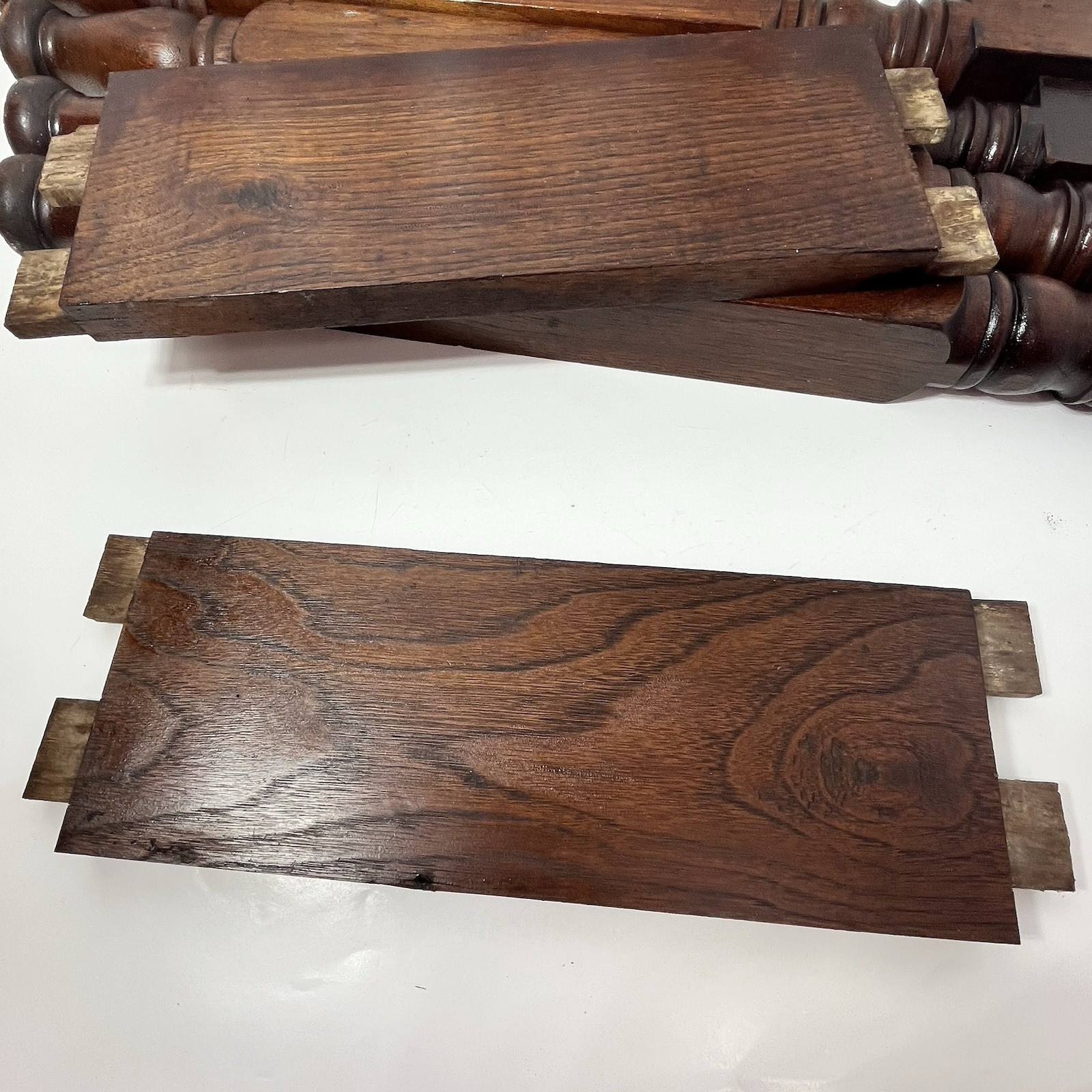 Vintage Handmade Reclaimed Turned Wood 26.5×2.25×2 Straight Furniture Table Legs