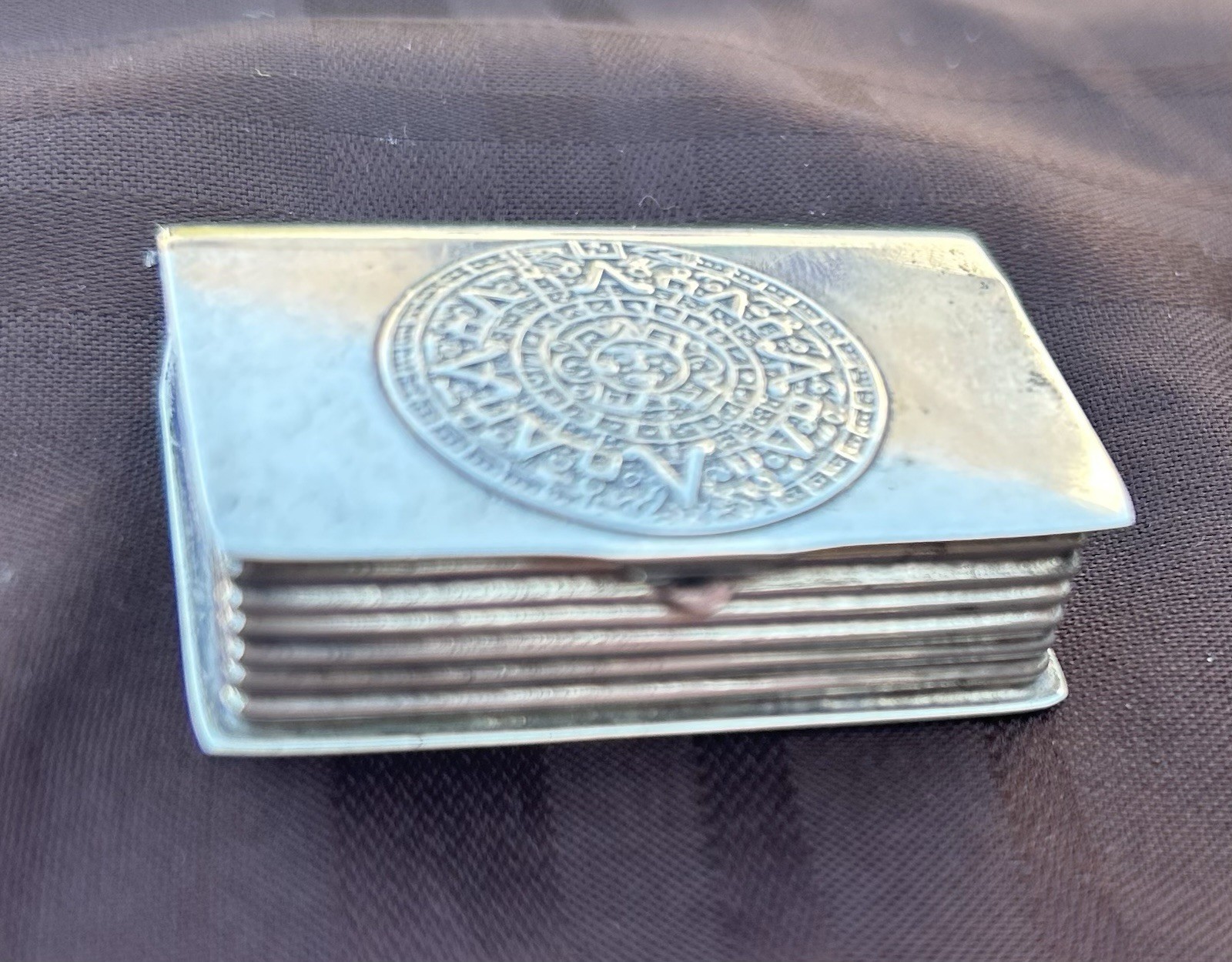 Antique Sterling Silver .925 Travel Ashtray with Lid ExcellentCondition Rare