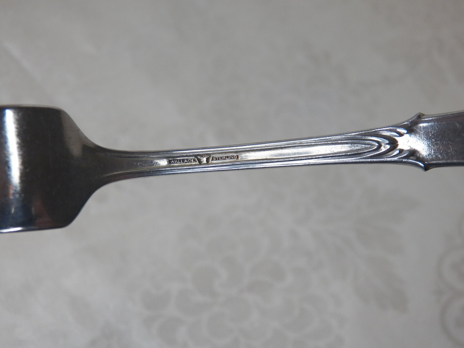 WALLACE ROSE POINT STERLING SILVER TRUE DINNER FORK 7 5/8″ NO MONOGRAM