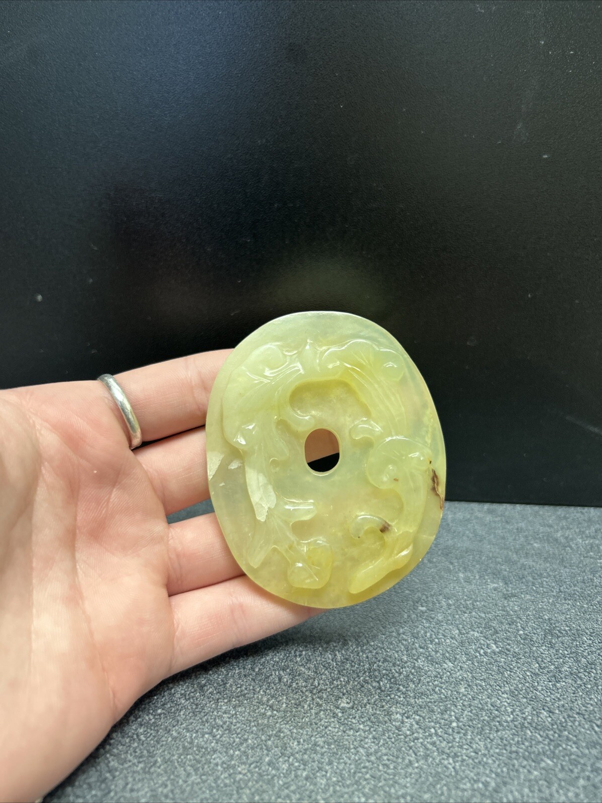 Natural Jade Jadeite Yellow Green Pendant
