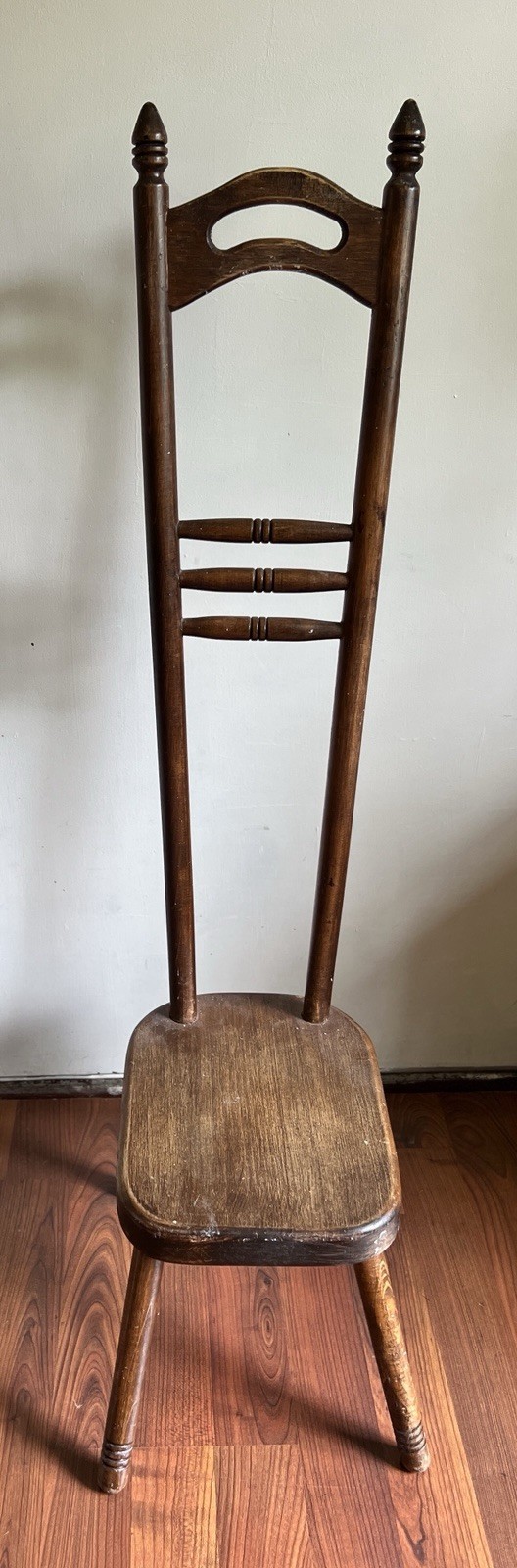 Rare 1950s Tell City Chair Co. Long-Back Step Stool / Plant Stand – Model VF 83