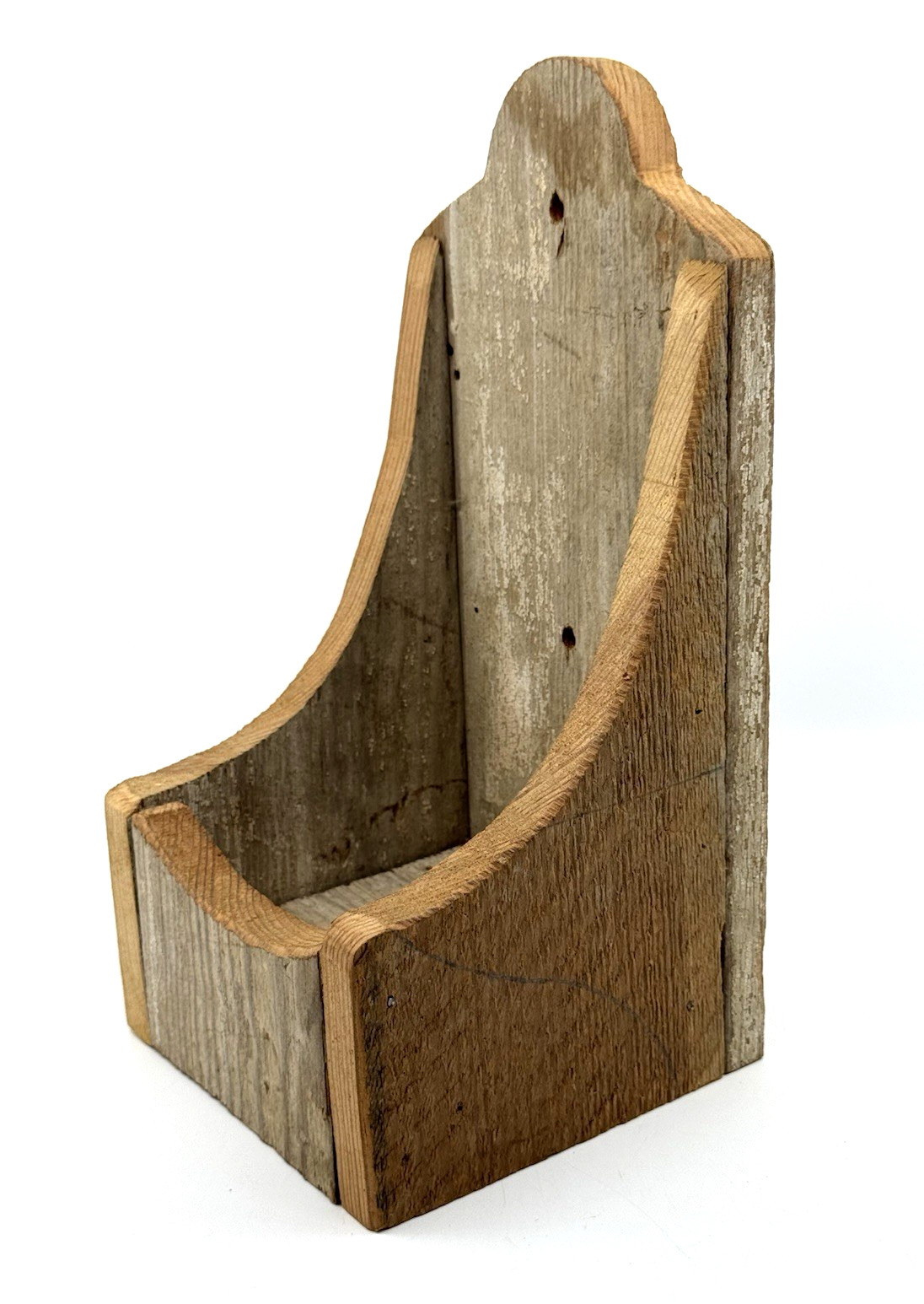 Antique Primitive Rustic Candle Box Wall Hand Crafted Folk Art Kitchen Country