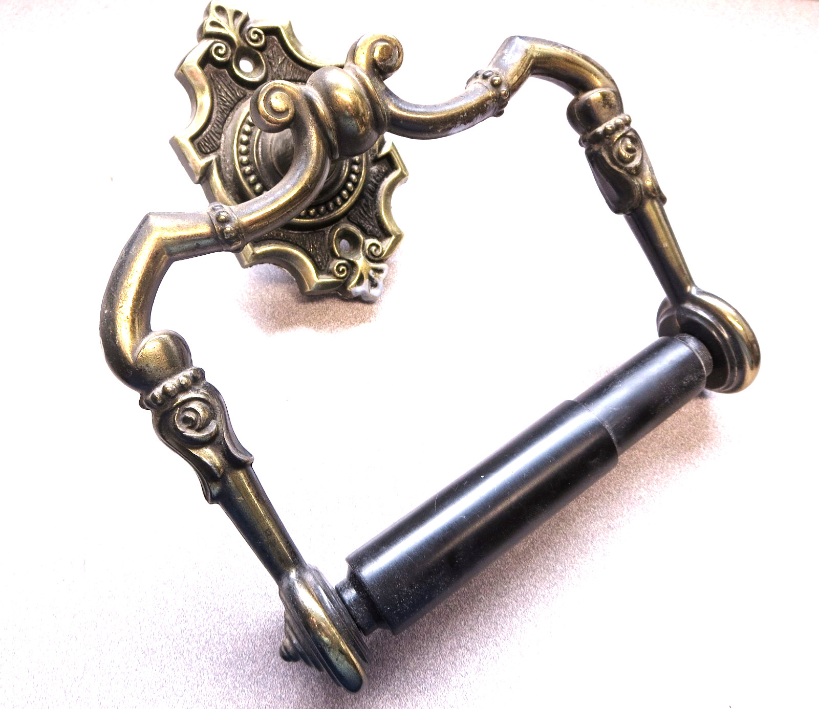 Vintage AMEROCK Carriage House Brass Tone Wall Mount Toilet Paper Holder