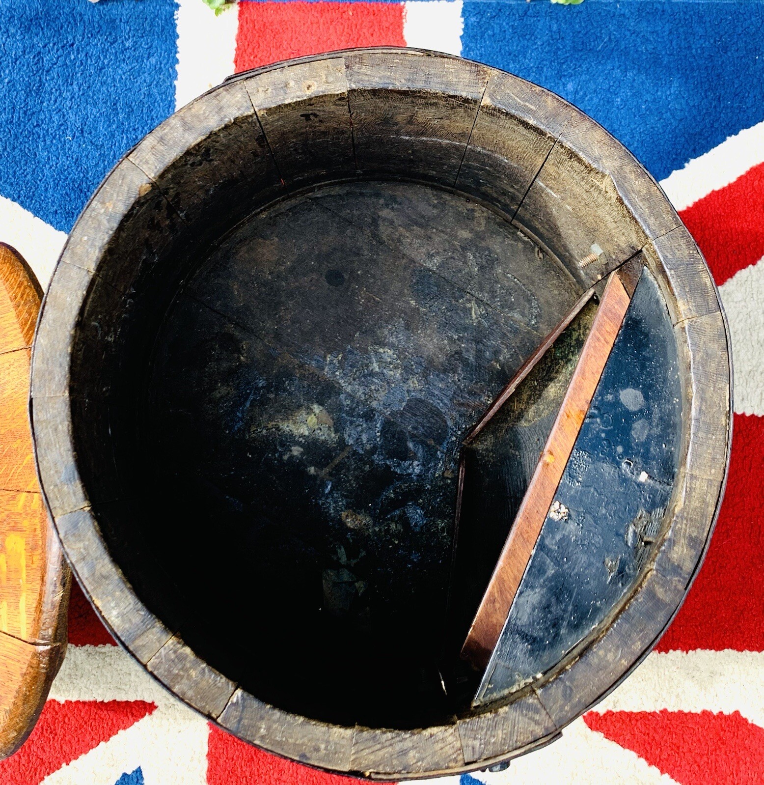 Amazing Genuine Victorian Royal Navy Rum Ration Grog Tub or Barrel (c.1890)
