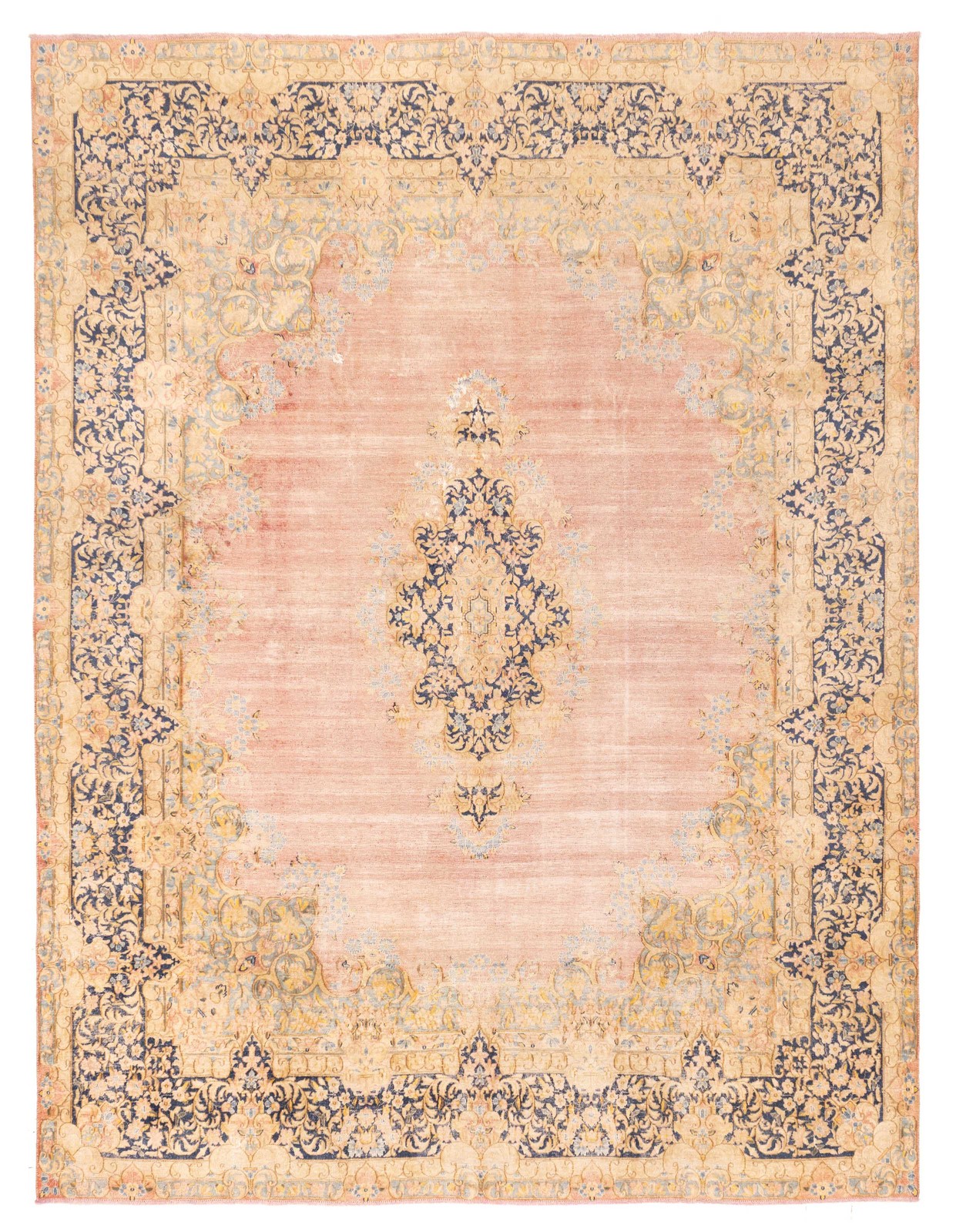 Vintage Traditional Hand-Knotted Area Rug 9’8″ x 12’9″ Oriental Wool Carpet