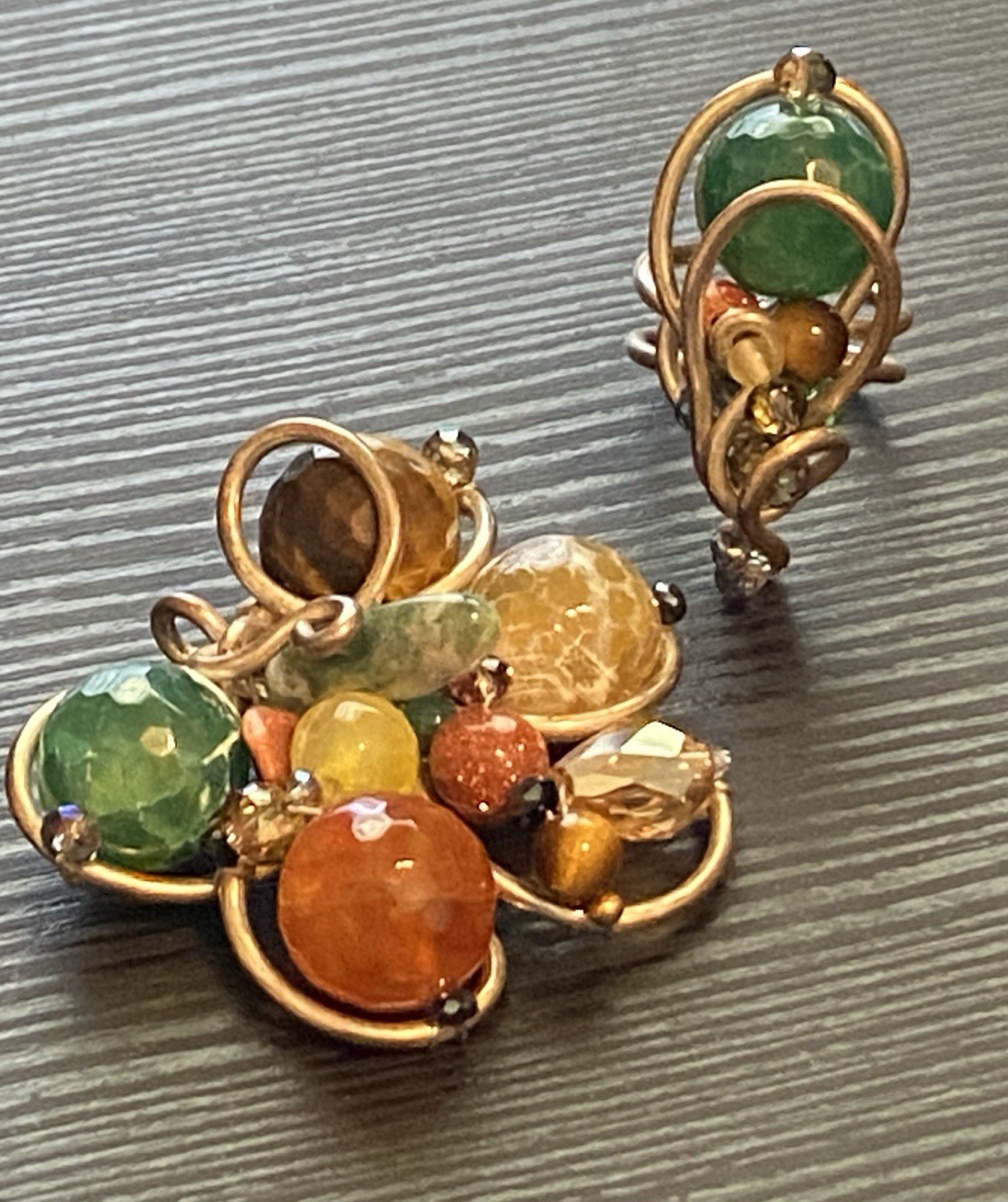 Artisan Sterling Silver .925 Gemstone Crystal Glass? Handmade Pendant Ring