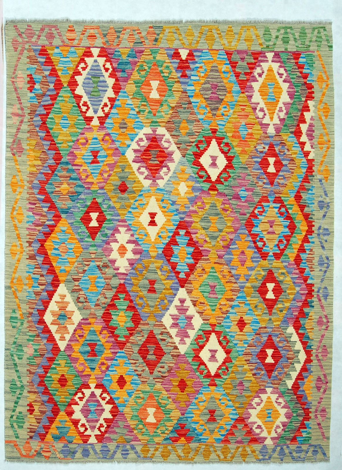 Kilim Kaudani Lana Hand Made In Afganistan 201×153 CM (Galleriafarah1970)