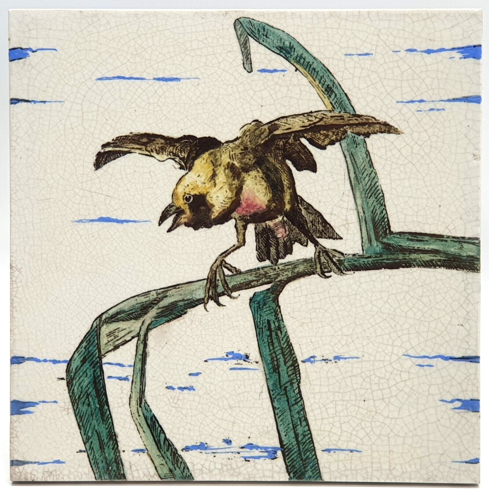 Rare 8″ Tile by Brown Westhead Moore & Co, Designed by William Stephen Coleman