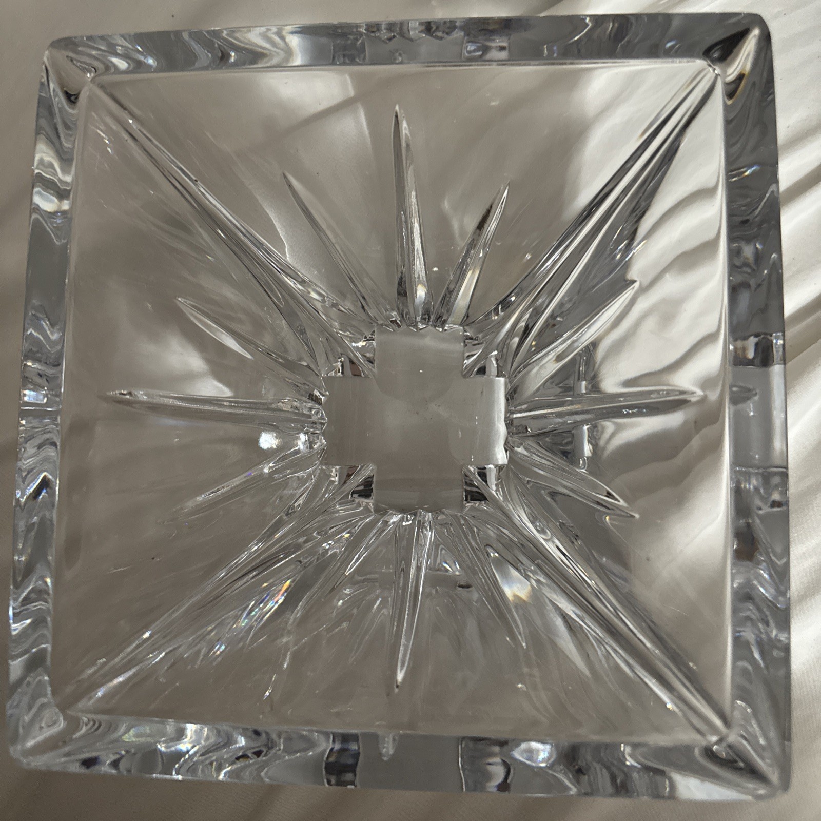 Antique Large Heavy American Brilliant Period Mid Century Modern Square Piece
