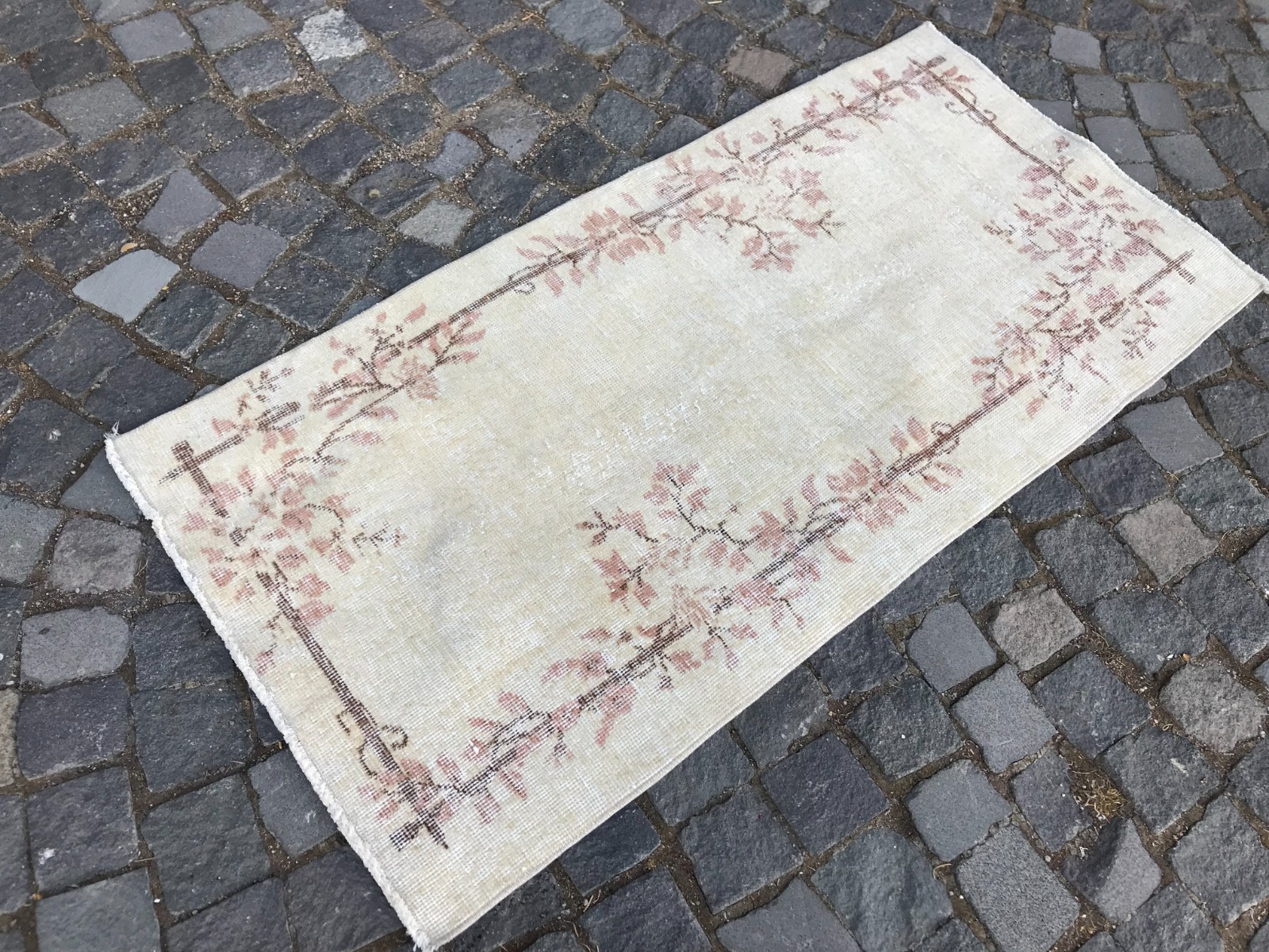 Turkish Vintage Rug Handmade Wool Rug Bohemian Runner Rug Home Rug2,3 x 4,9 ft