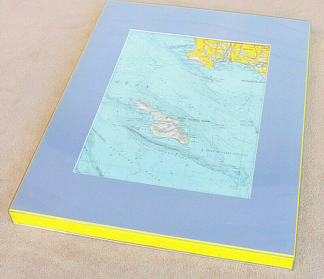 3D Relief Map California Redondo Long Beach McDonnell Douglas Site Catalina OS