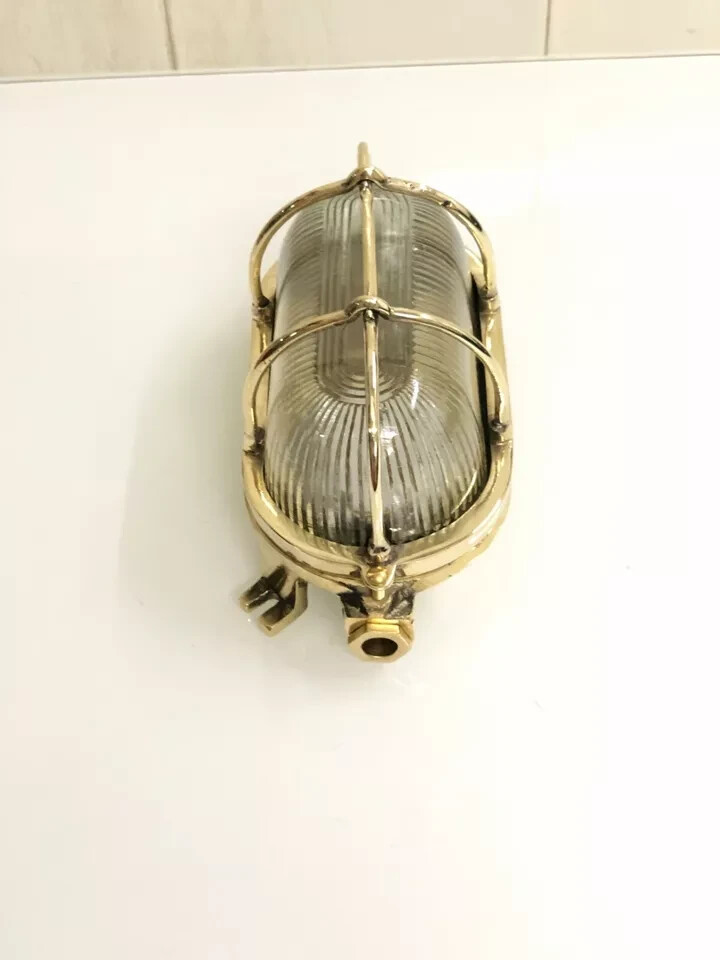 Vintage Brass Bulkhead Wall Light – Nautical Marine Wall Mount Sconce Set Of 5