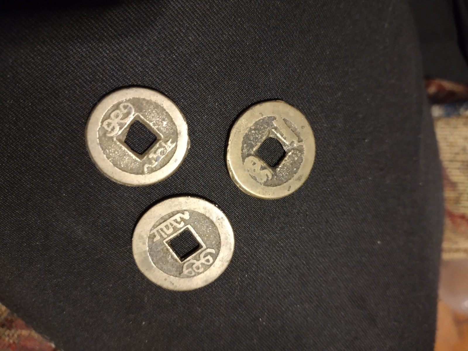 China Qing Dynasty Daoguang 道光 Square Holed 1 Cash Coin lot of 3