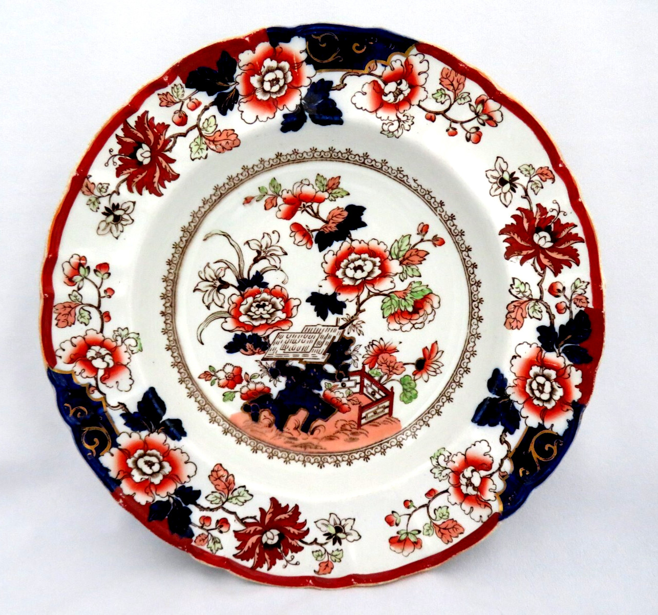 Mason’s Ironstone Imari Rust BIBLE Pattern Rim Soup / Pasta Bowl Mid 1800’s #5