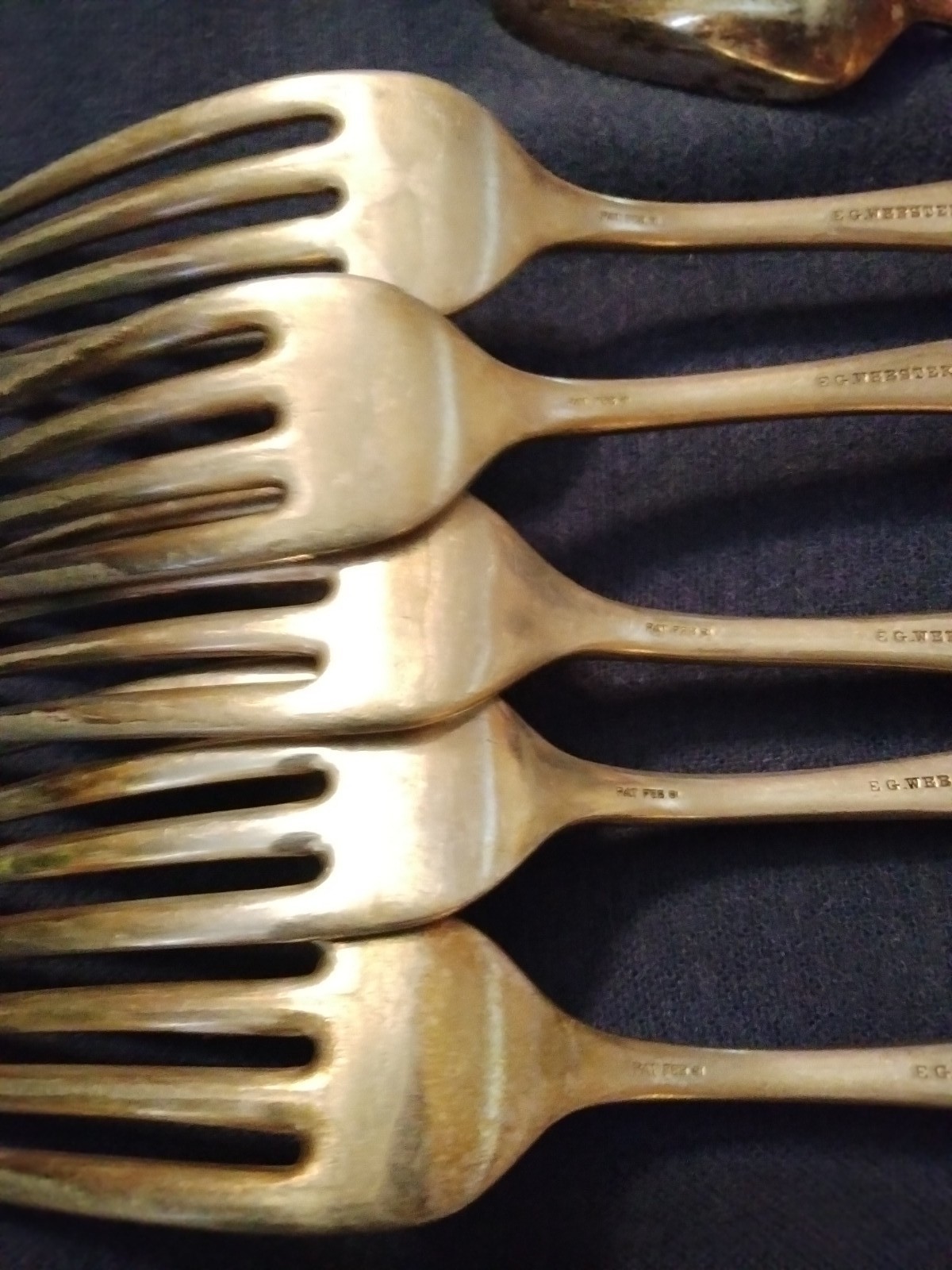 6 pieces silverplated flatware TRIUMPH aka OPAL 1890 Webster, Rogers, etc.