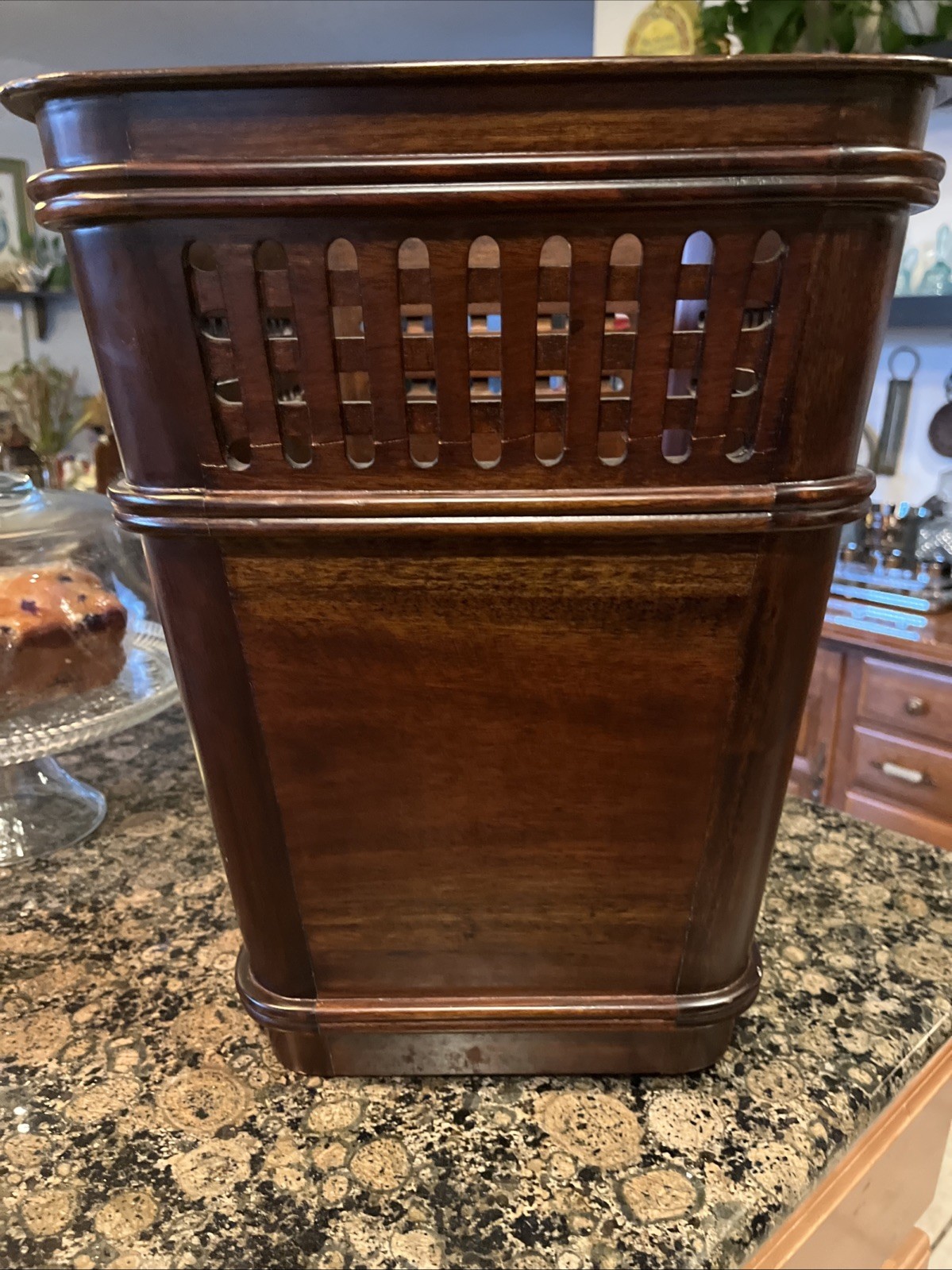 MCM – Selamat Designs – LARGE- Executive Waste Basket in Walnut