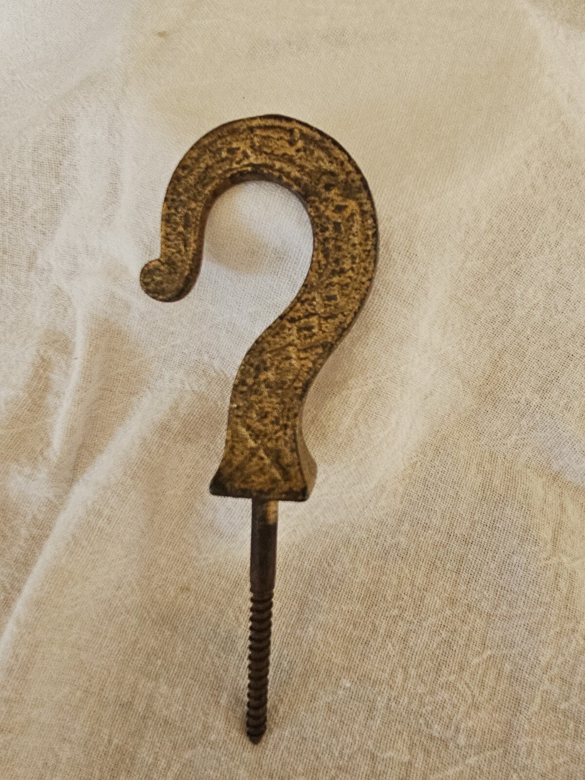 Antique Cast Iron Ceiling Hook 6″ Long Hang Lamps Planters Bird Cage-C