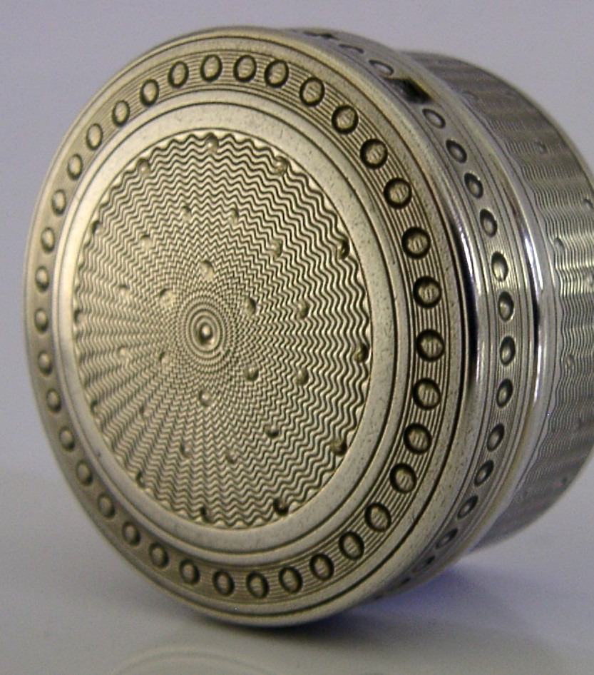 BEAUTIFUL FRENCH SOLID STERLING SILVER BOX c1920s ART DECO ANTIQUE