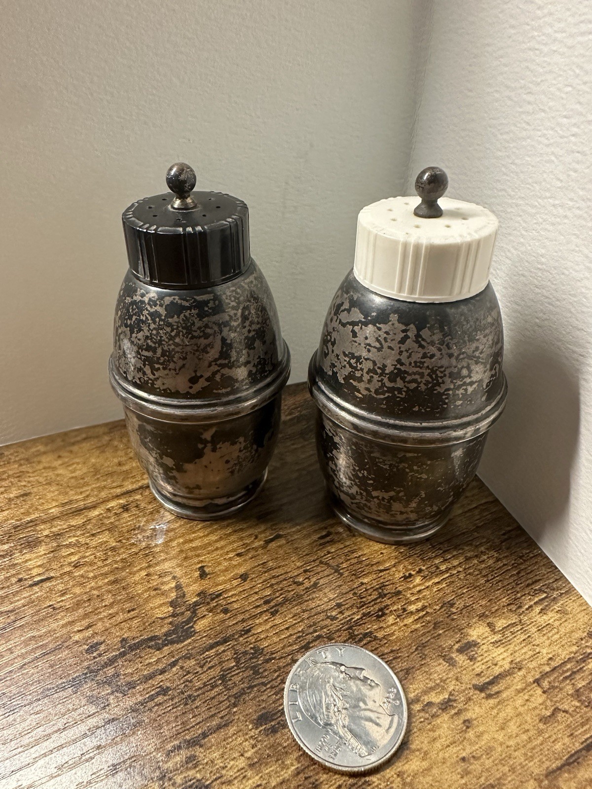 Vintage Frank M Whiting Art Deco Sterling Salt And Pepper Shakers