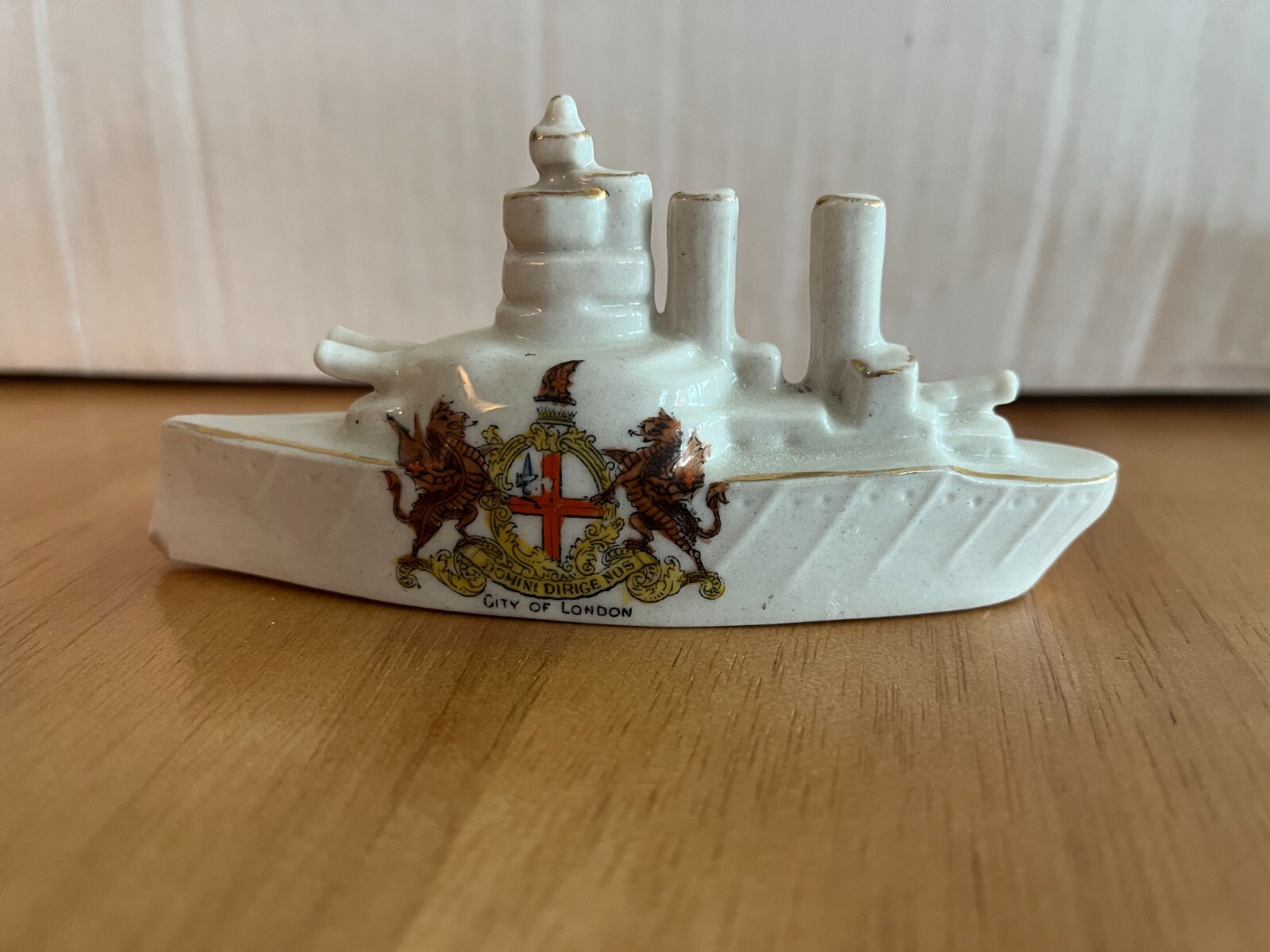 Arcadian porcelain WWI Battleship