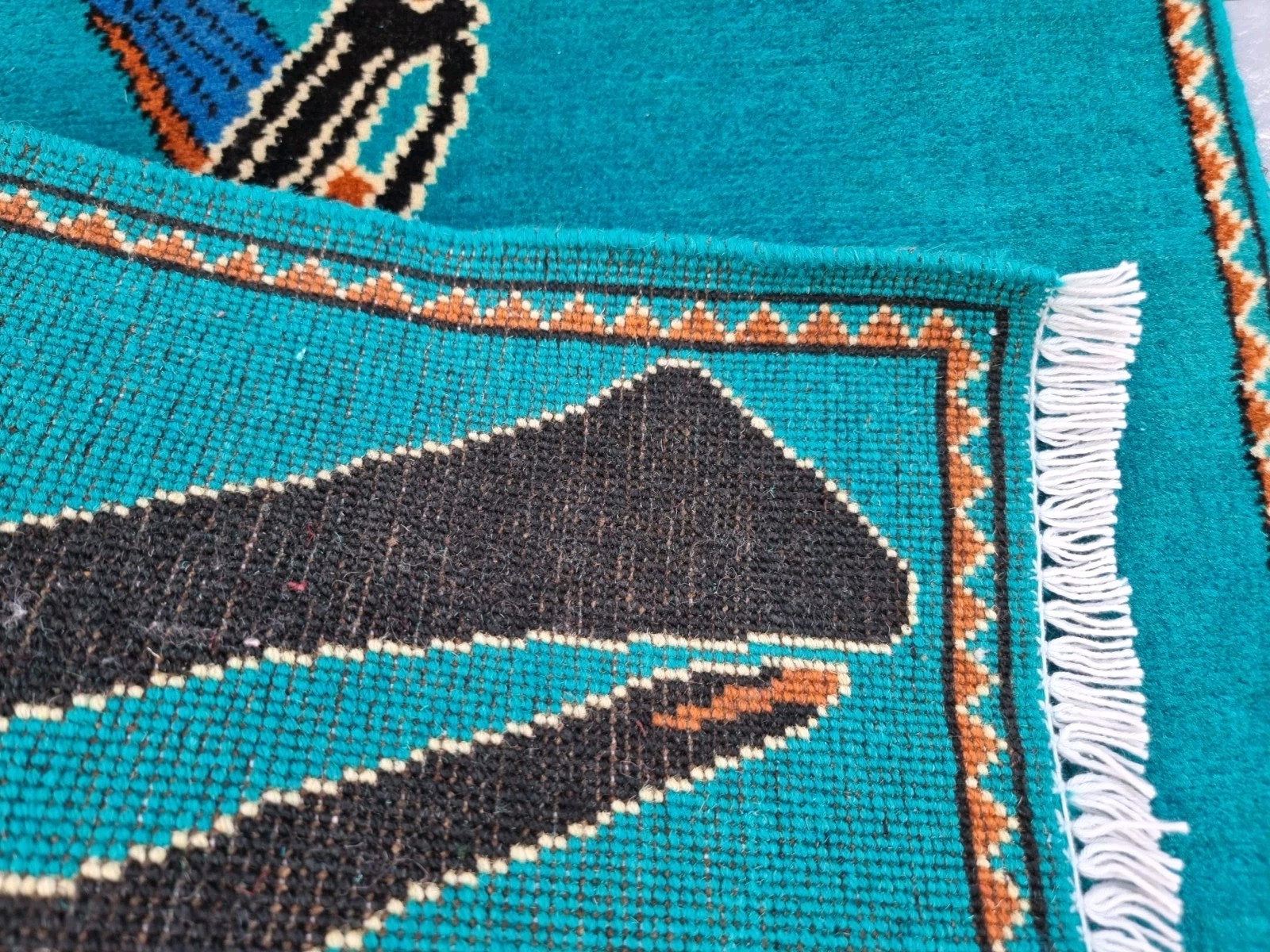 Style Ak 47 Handmade Vintage Afghan War Rug Knotted Rug Hanging decor Rug