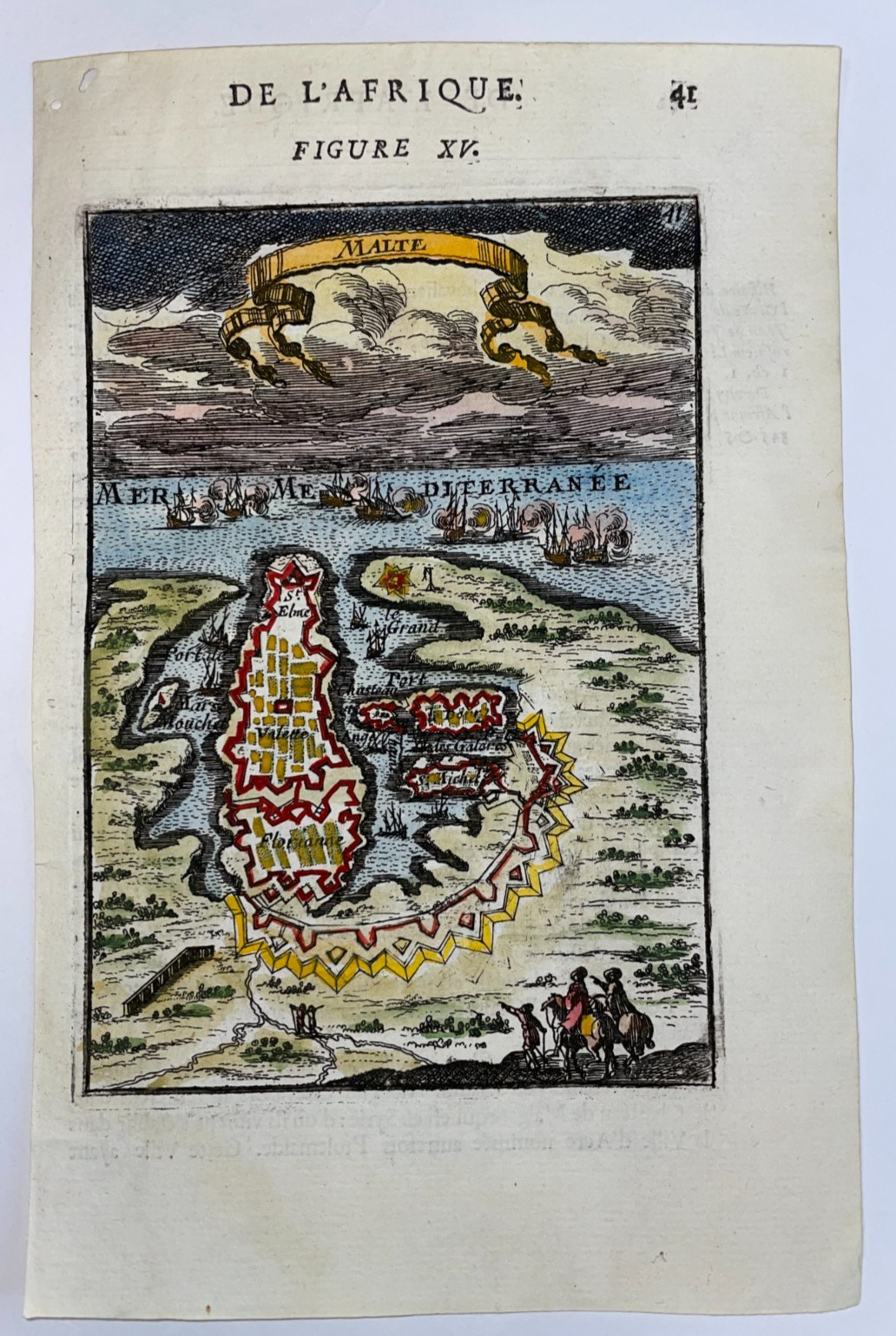 MALTA VALETTA 1683 ALAIN MANESSON MALLET ANTIQUE BIRD’S EYE VIEW