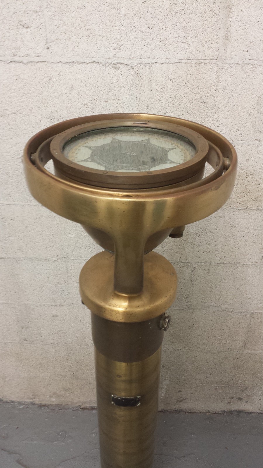 1919Sperry Gyro-Compass Repeater &Brass Pelorus Stand~Binnacle Compass Autopilot