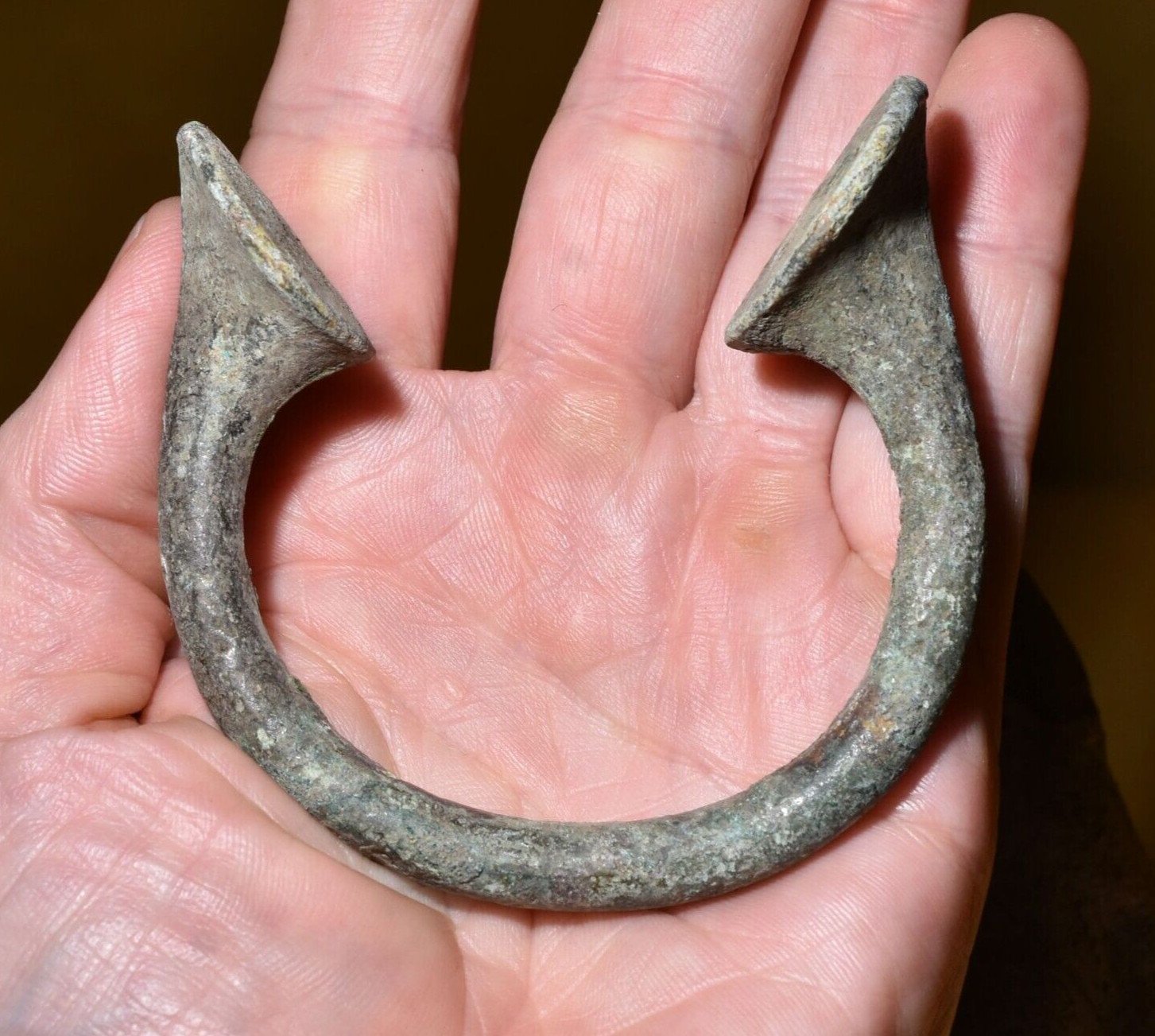 Antique Manilla Okpoho Style Metal Money Currency Bracelet, West African Trade