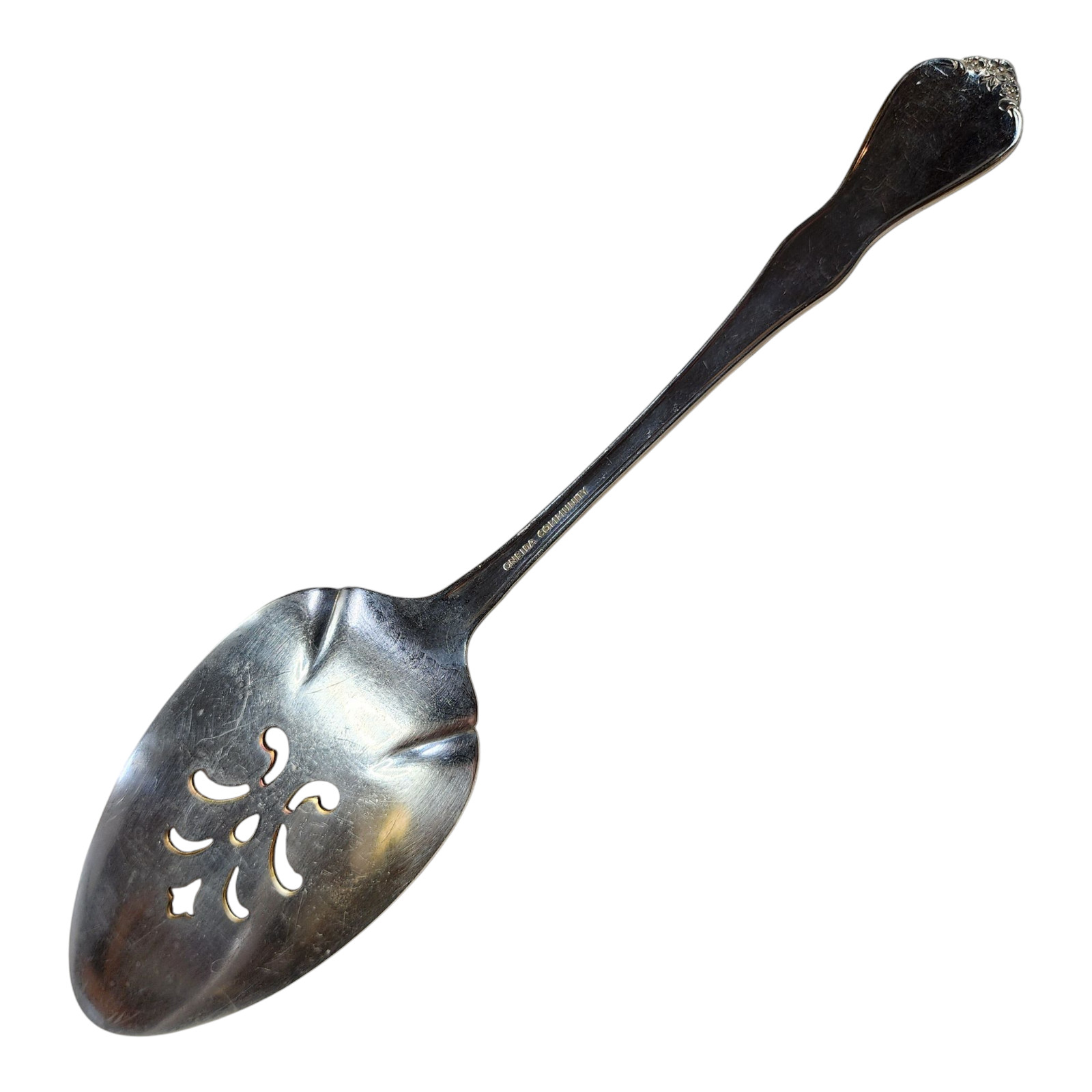 Oneida Community Fredericksburg Pierced Pie Server Silver Plate 1968 No Monogram