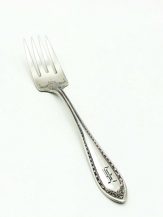 Antique Oneida Silver plate Community Plate Sheraton Salad Fork. 1910-1942