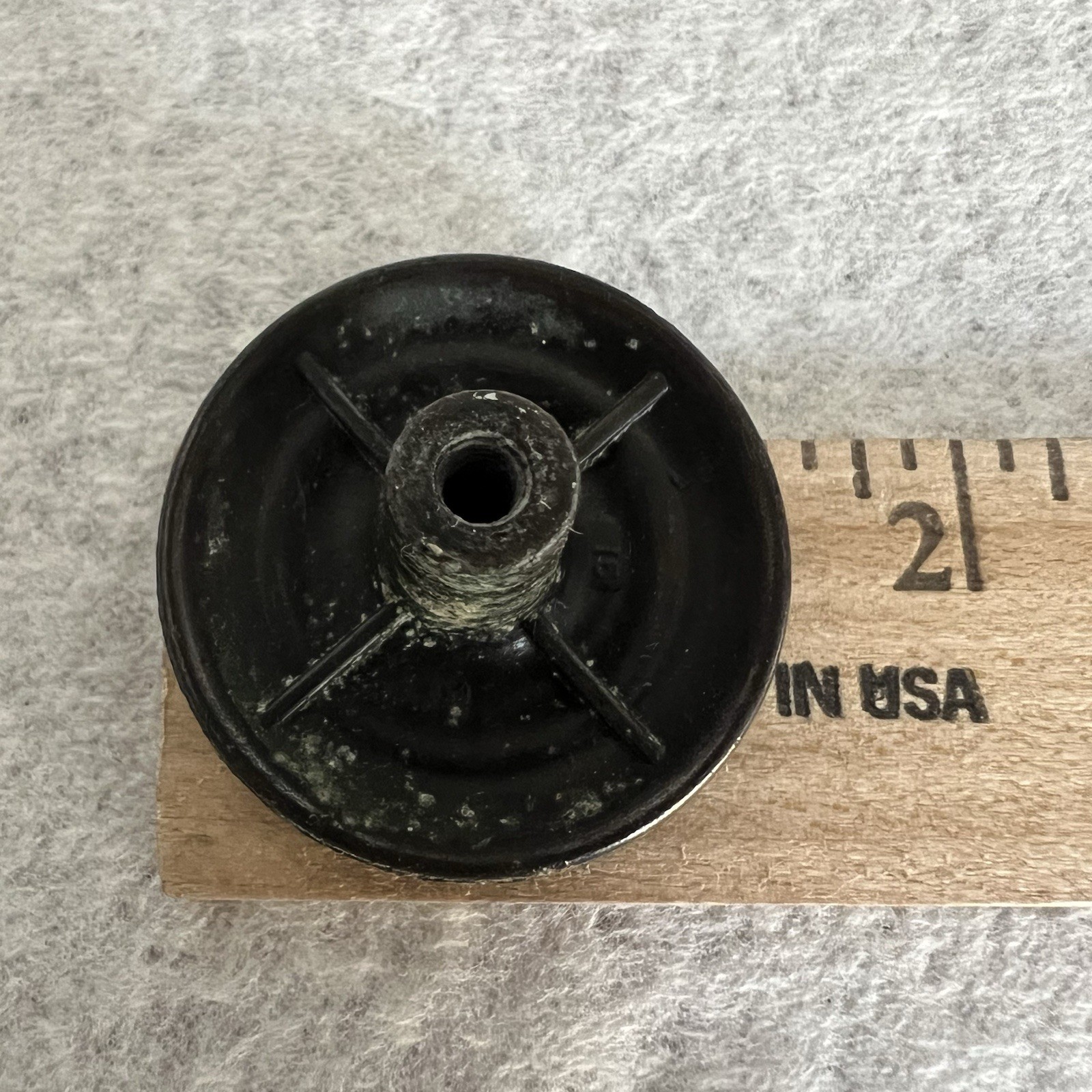 Vintage Bullseye Knobs, Metal Unpolished, Set of 4, 1 and 5/8” Wide, No Screws