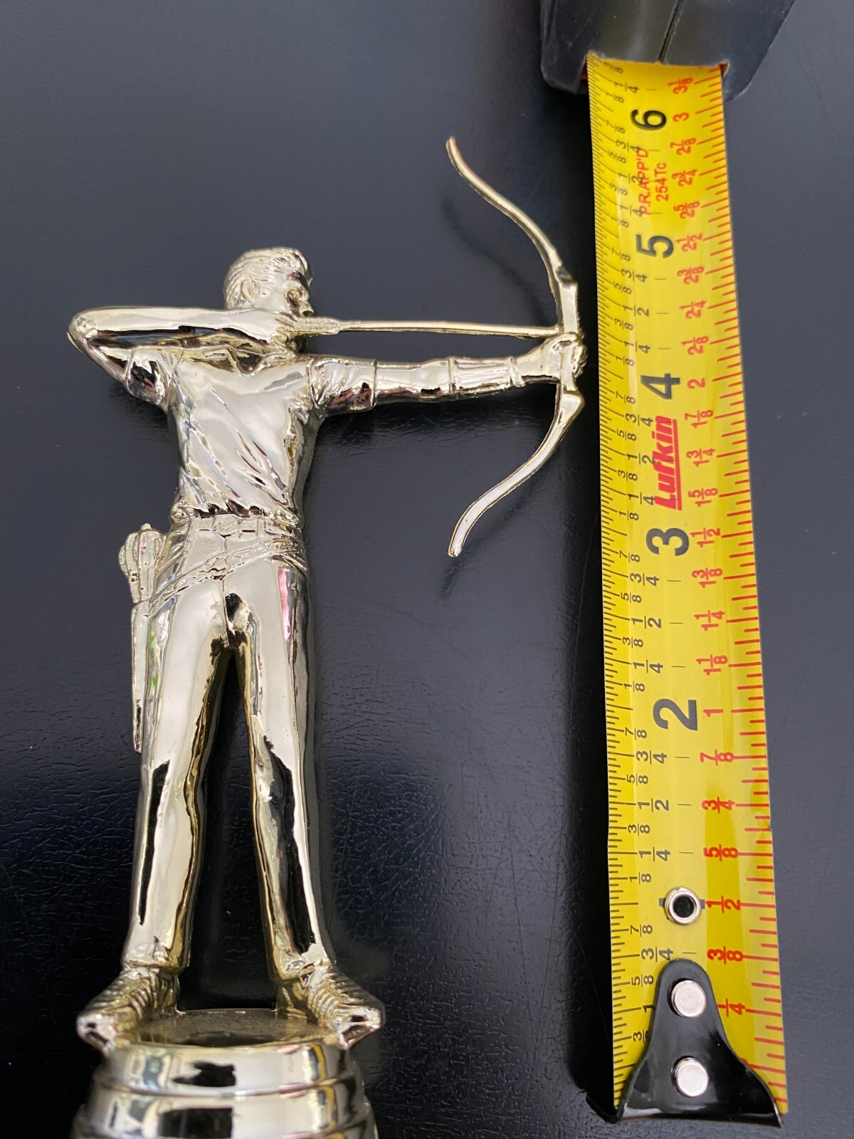 Vintage Light gold Male Archery Trophy Topper Figure 6 in
