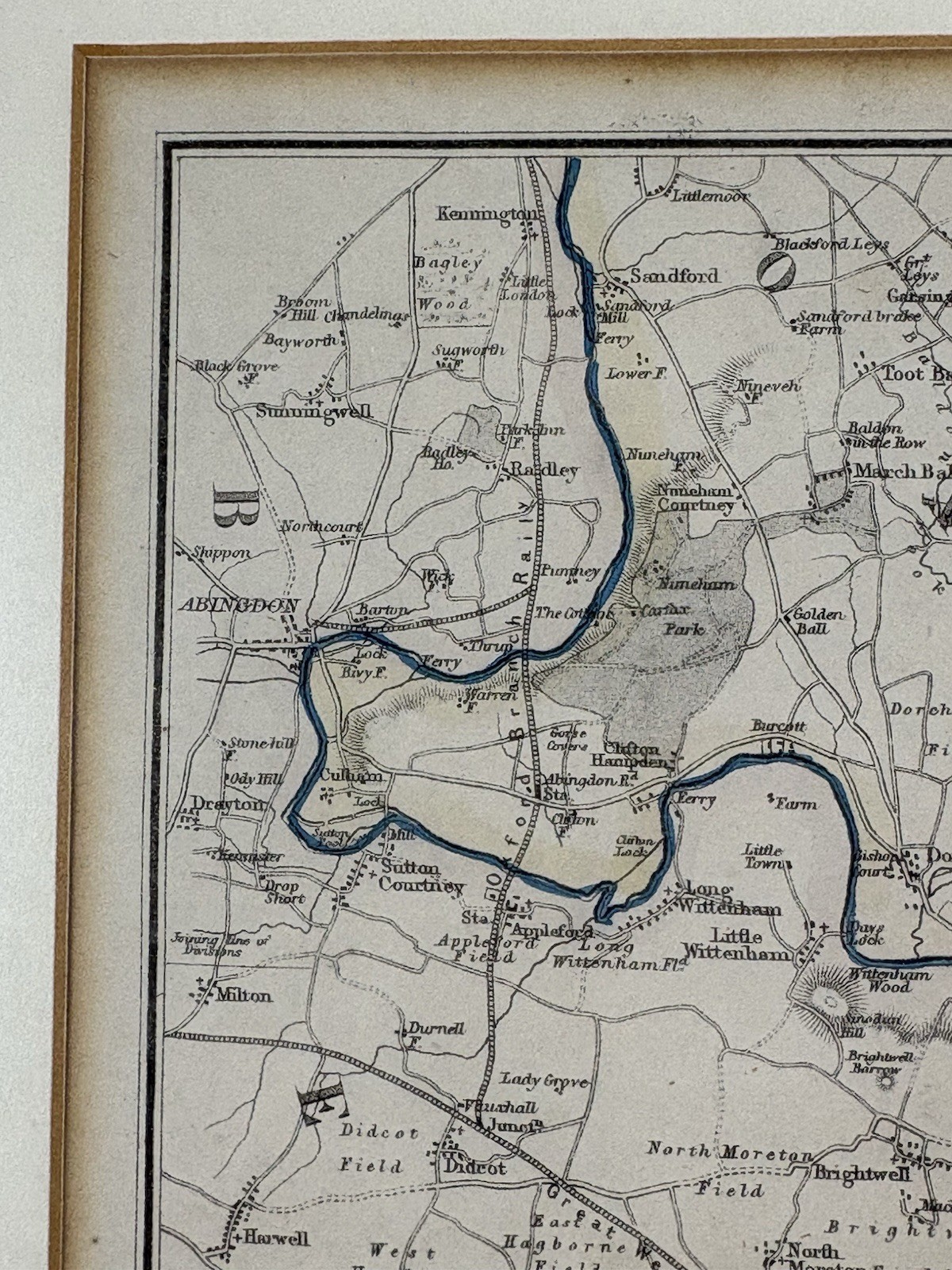 1863 Weller Thames Map Framed Victorian – Source to Sea