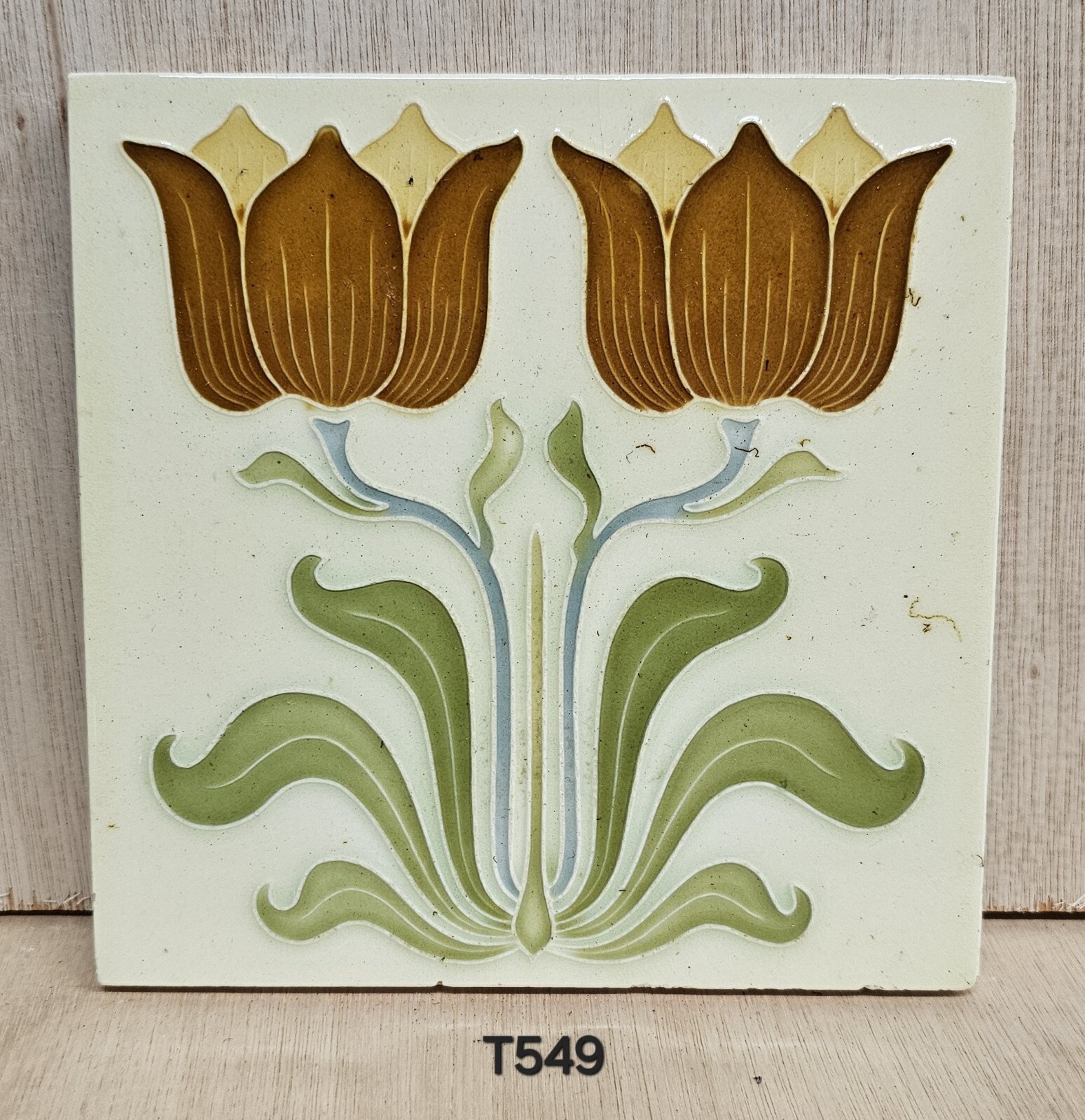 Antique 6 Inch Art Nouveau Fireplace Tile – Gibbons Hinton & Co (T549)