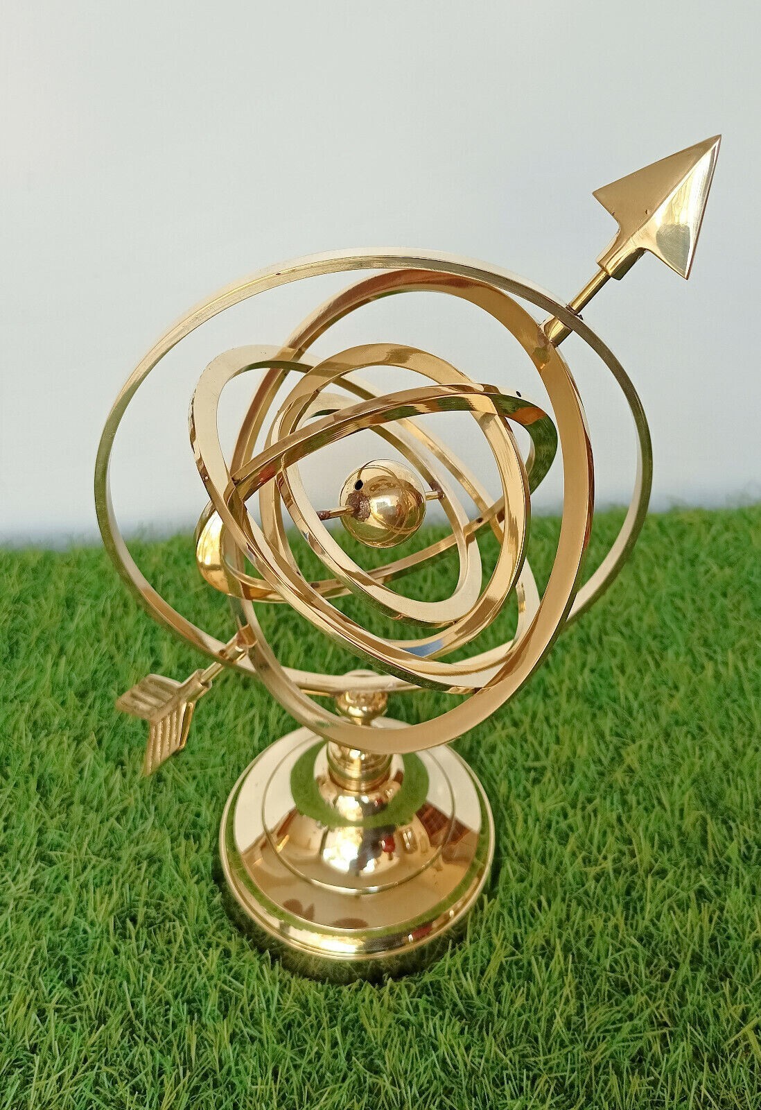 Beautiful Golden Shiny Brass Finish Armillary Astrology Collectible Desk Decor